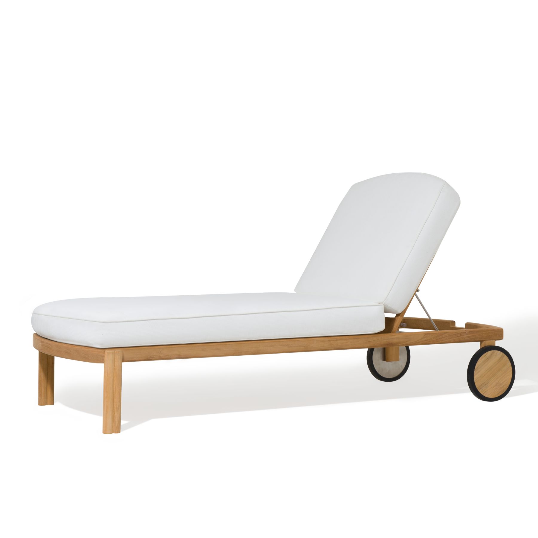 Harbour Cove Teak Sun Lounge - Teak Natural, Lisos Piedra