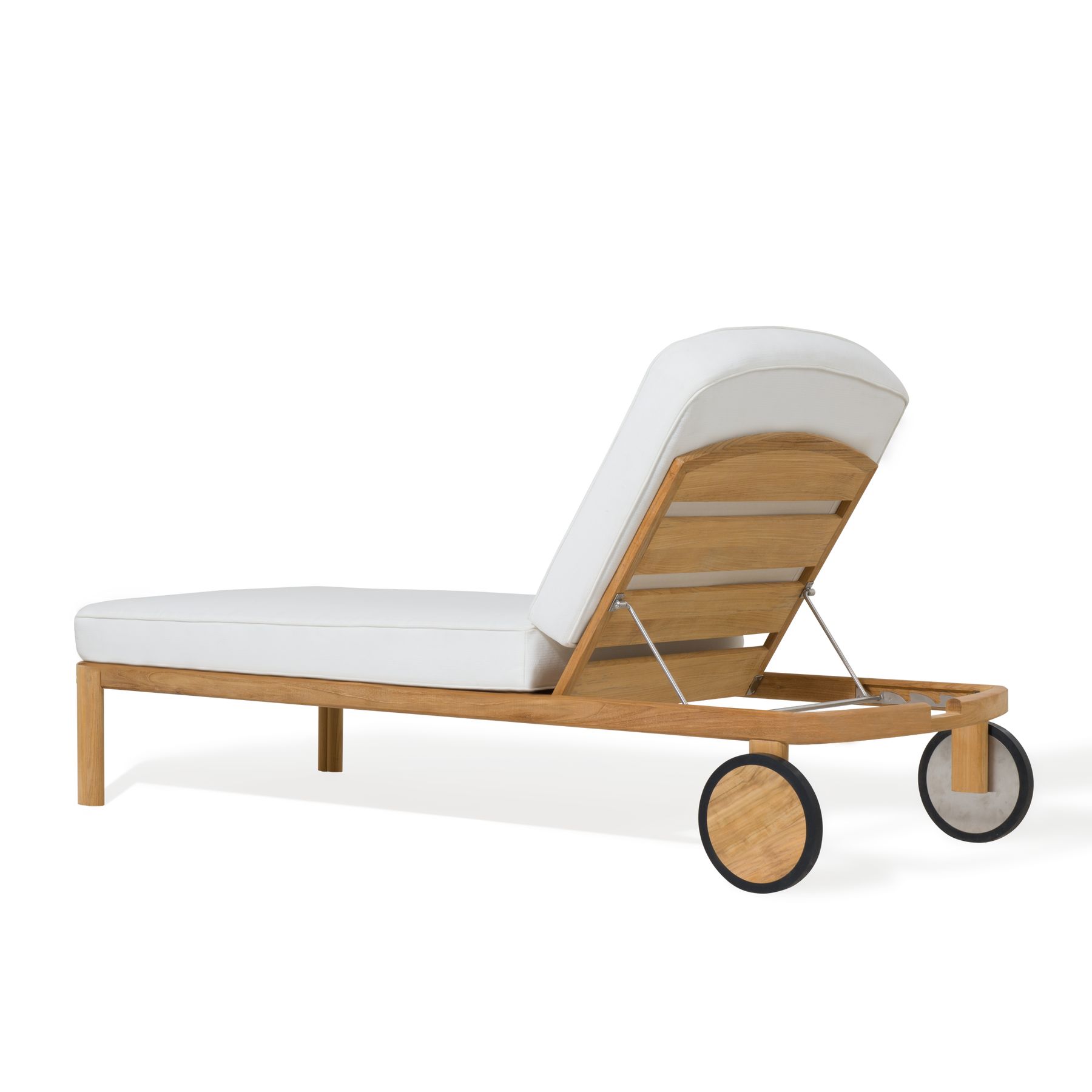 Harbour Cove Teak Sun Lounge - Teak Natural, Lisos Piedra