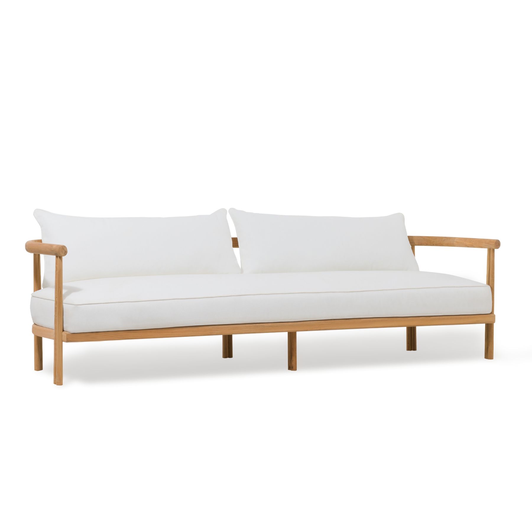 Harbour Cove Teak 3 Seat Sofa - Teak Natural, Lisos Grafito