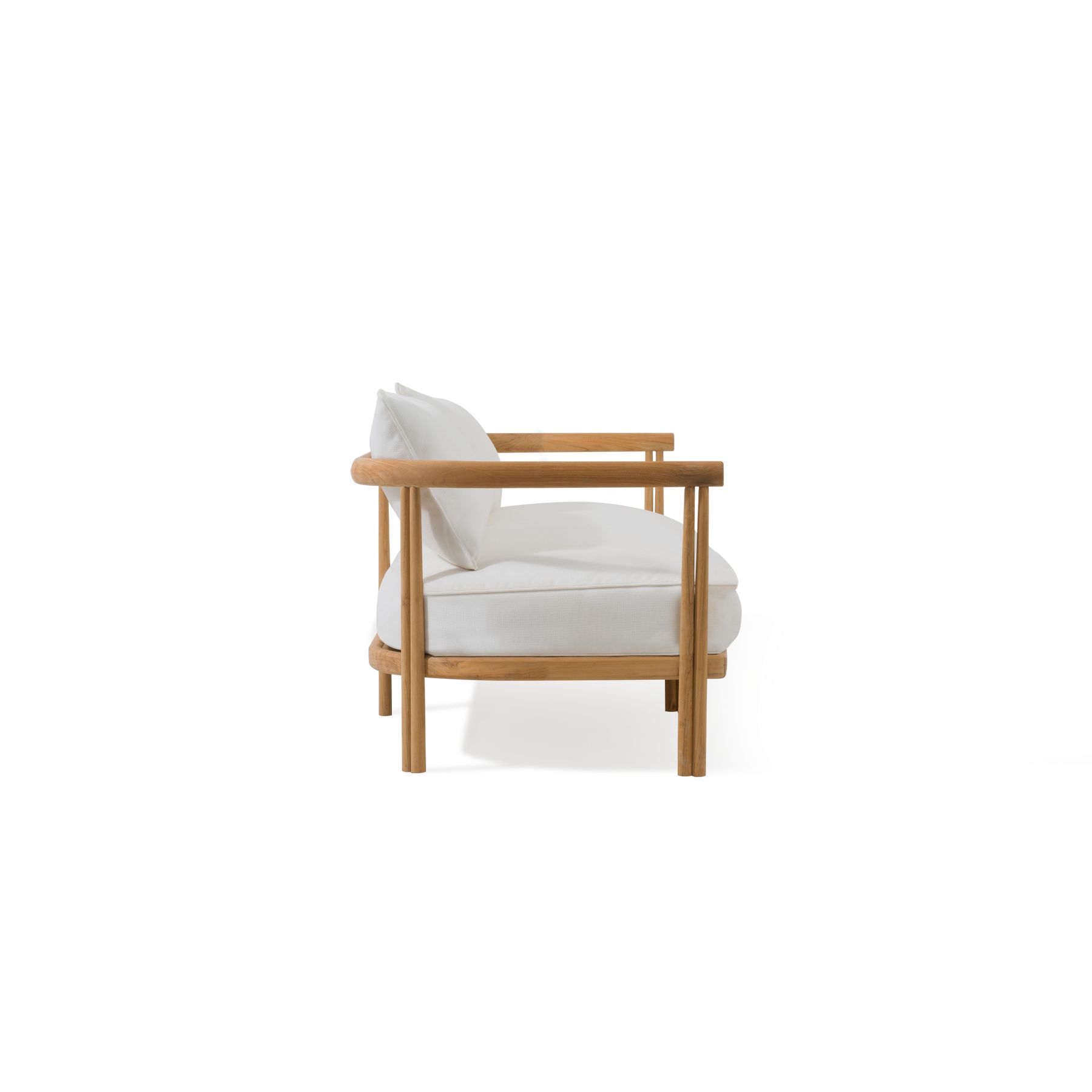 Harbour Cove Teak 3 Seat Sofa - Teak Natural, Lisos Grafito