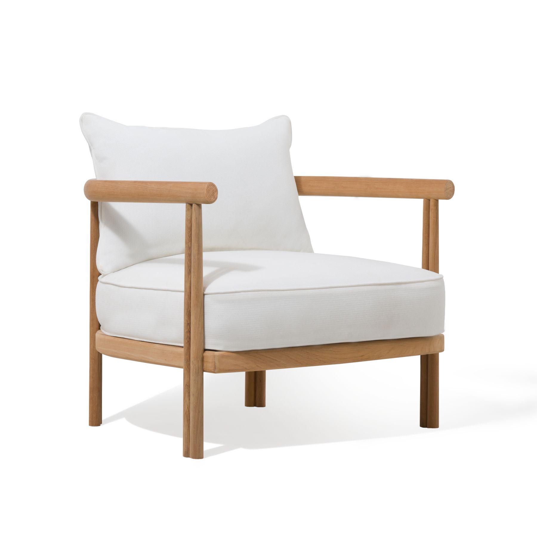 Harbour Cove Teak Lounge Chair - Teak Natural, Panama Cloud