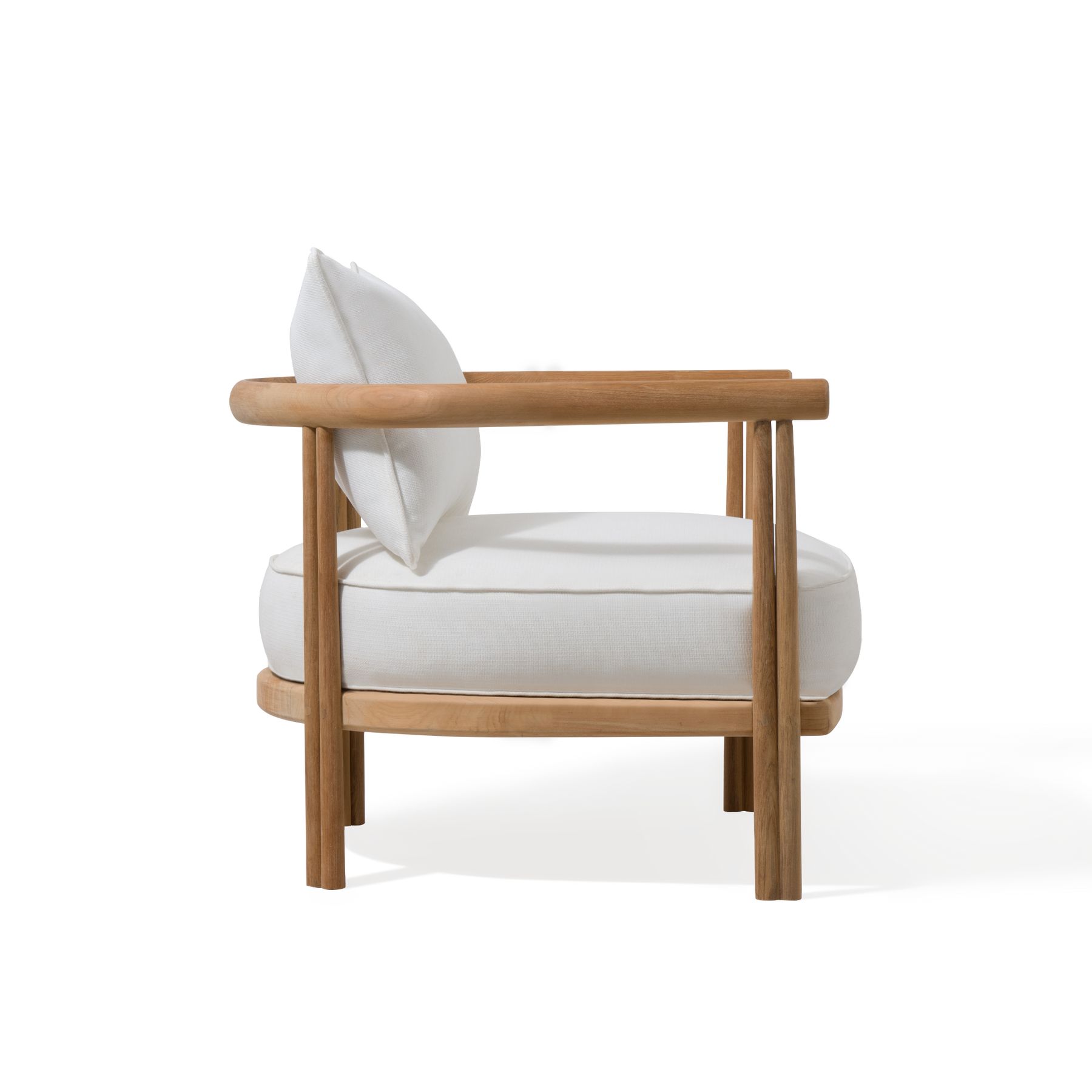 Harbour Cove Teak Lounge Chair - Teak Natural, Panama Cloud