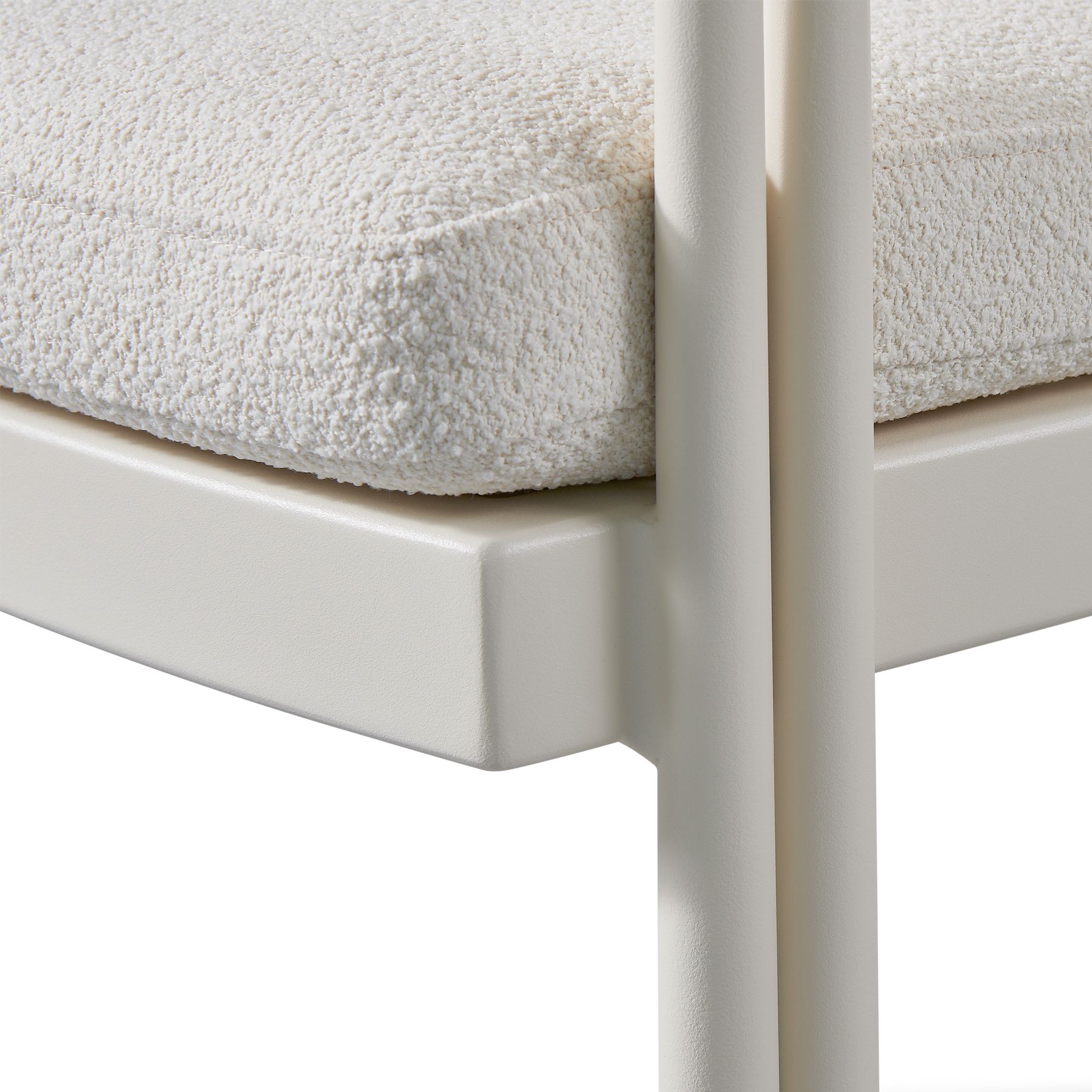 Harbour Cove Luxe Dining Chair - Aluminum Asteroid, Copacabana Sand