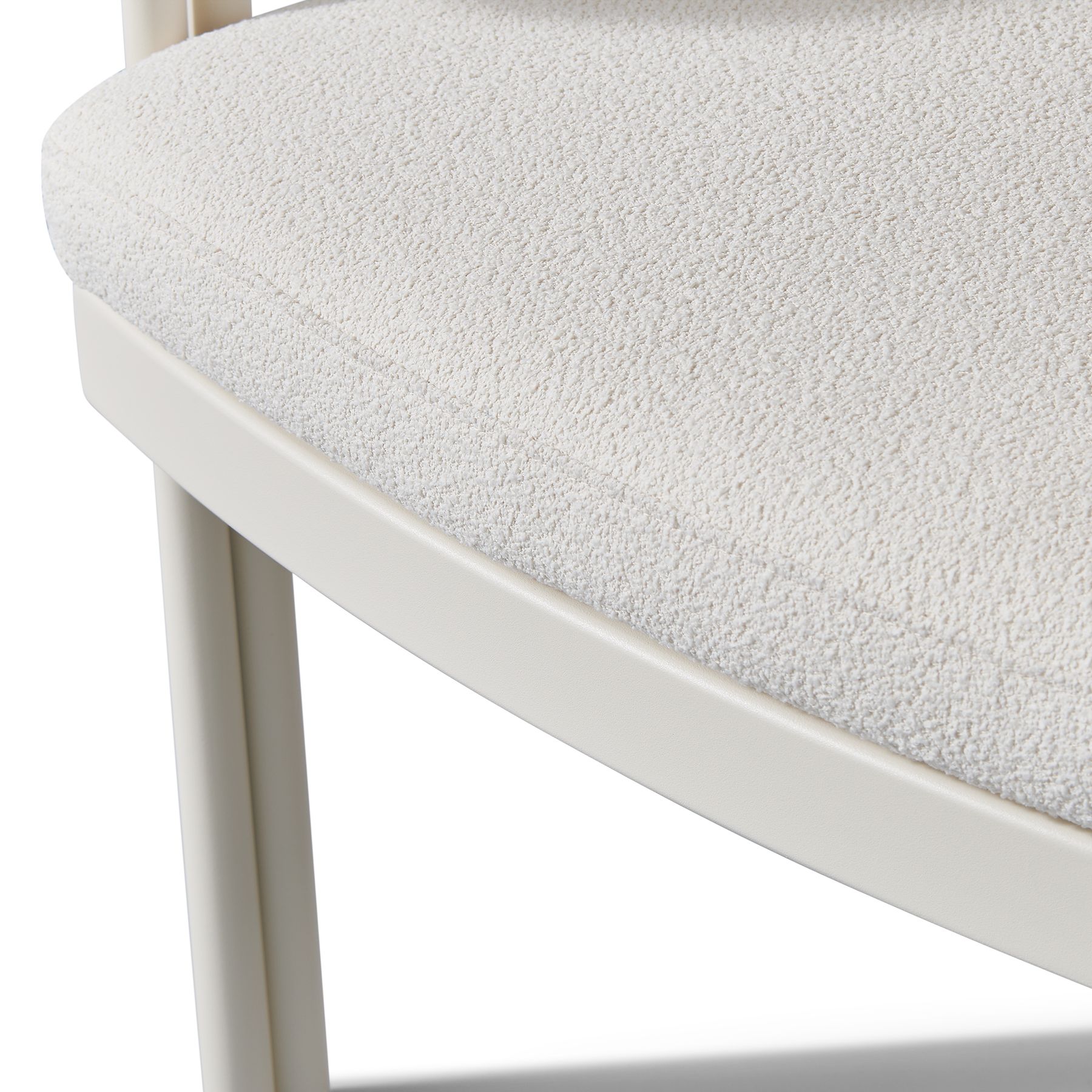 Harbour Cove Luxe Dining Chair - Aluminum Asteroid, Panama Blanco