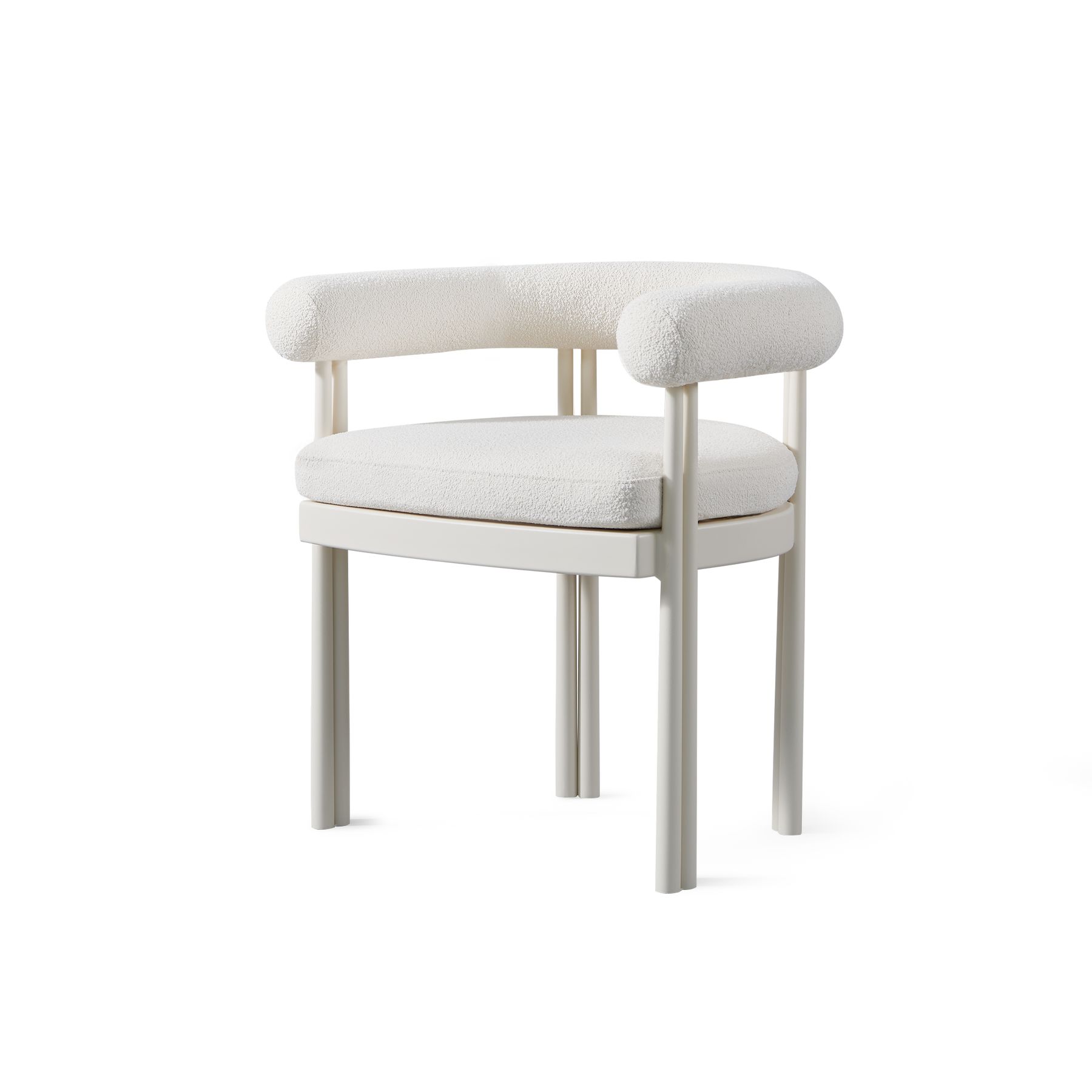 Harbour Cove Luxe Dining Chair - Aluminum Asteroid, Panama Marble