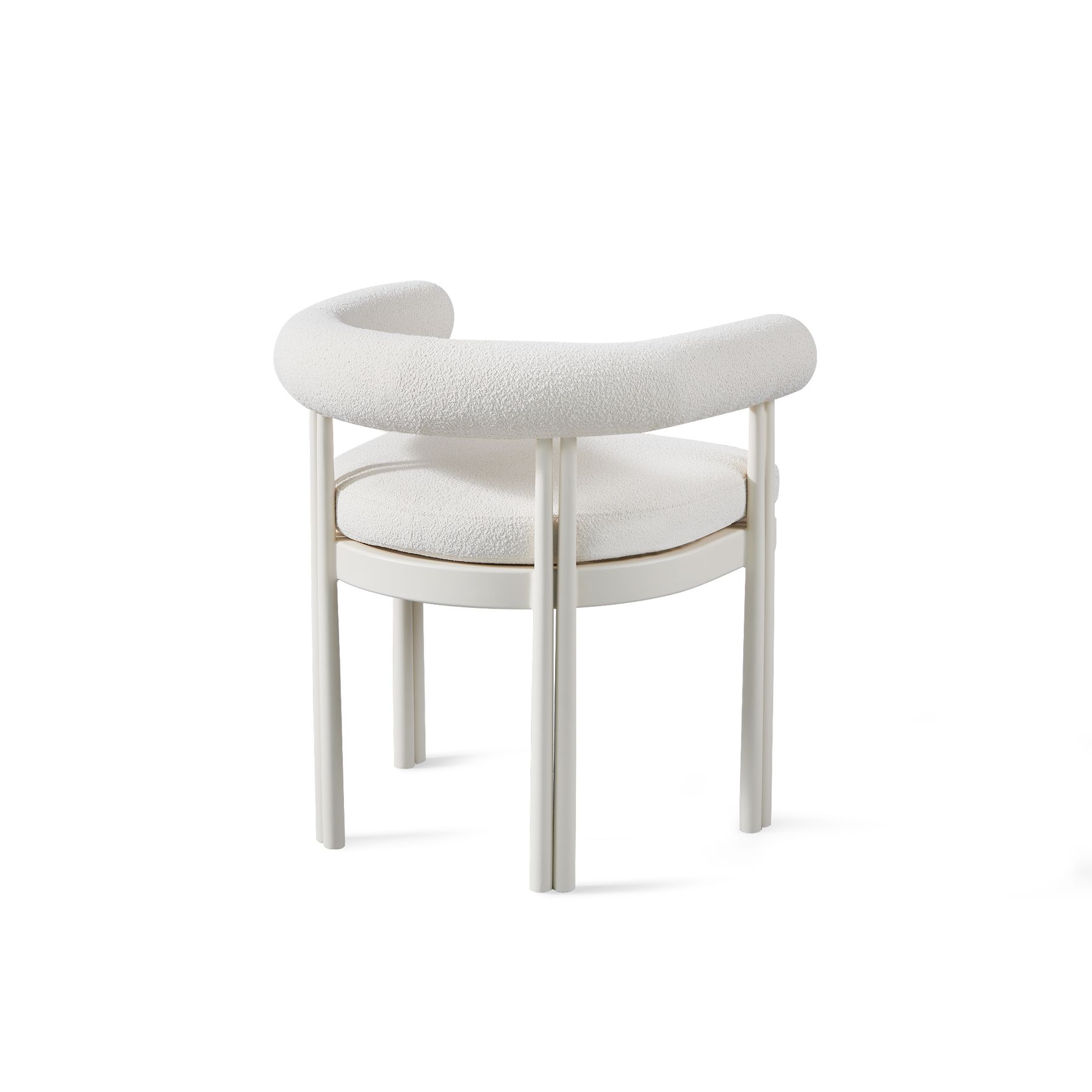 Harbour Cove Luxe Dining Chair - Aluminum Asteroid, Panama Marble