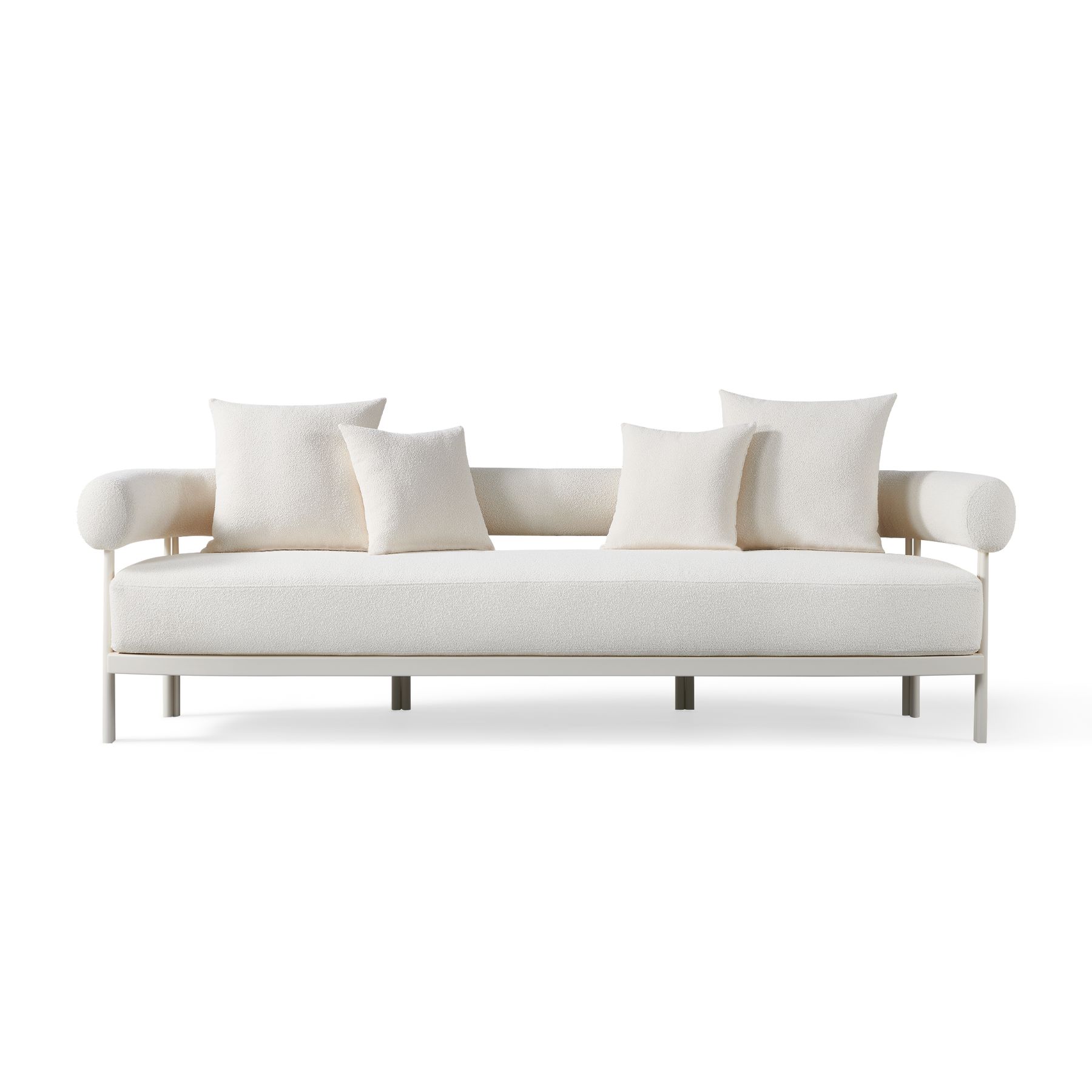 Harbour Cove Luxe 3 Seat Sofa - Aluminum Asteroid, Lisos Grafito