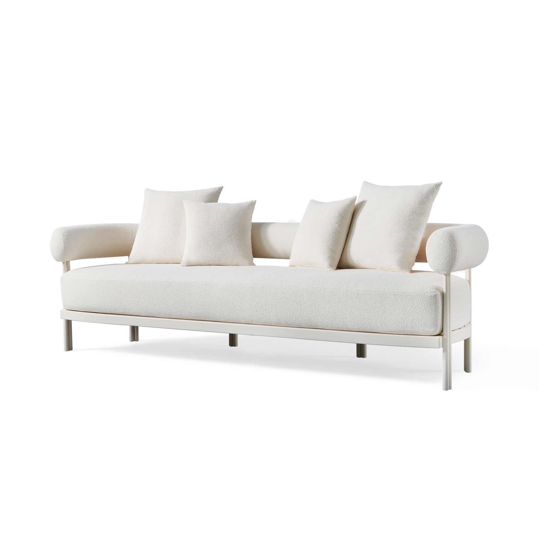 Harbour Cove Luxe 3 Seat Sofa - Aluminum Asteroid, Lisos Grafito