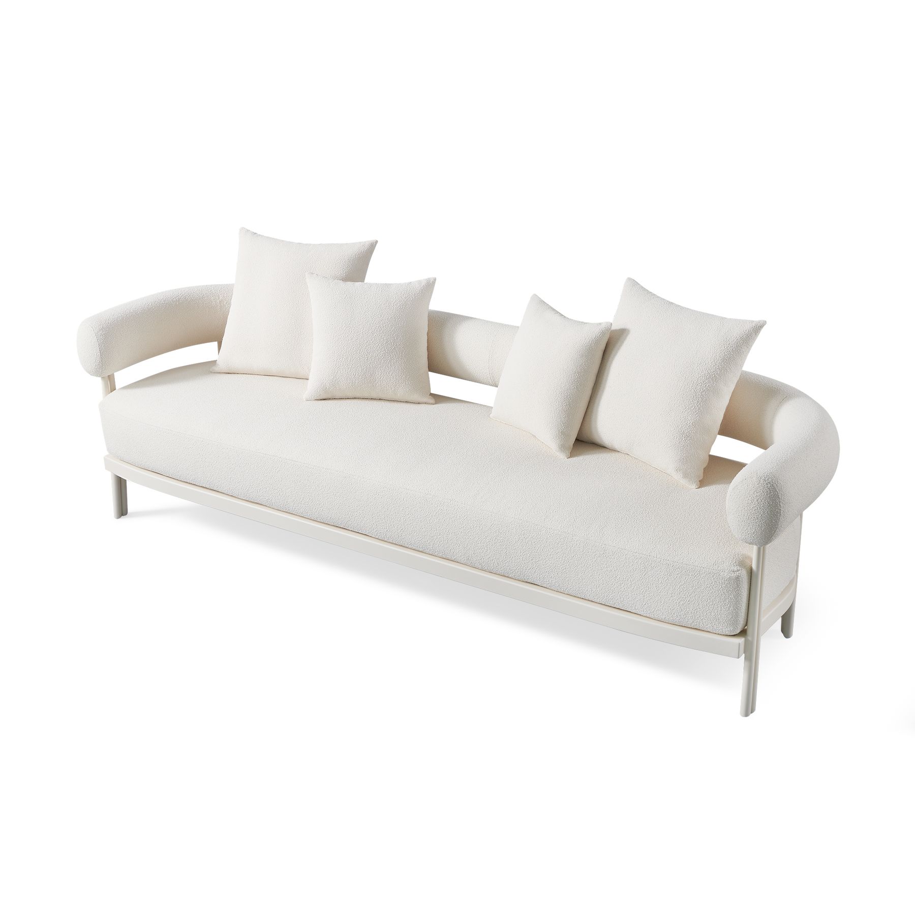 Harbour Cove Luxe 3 Seat Sofa - Aluminum Asteroid, Lisos Grafito