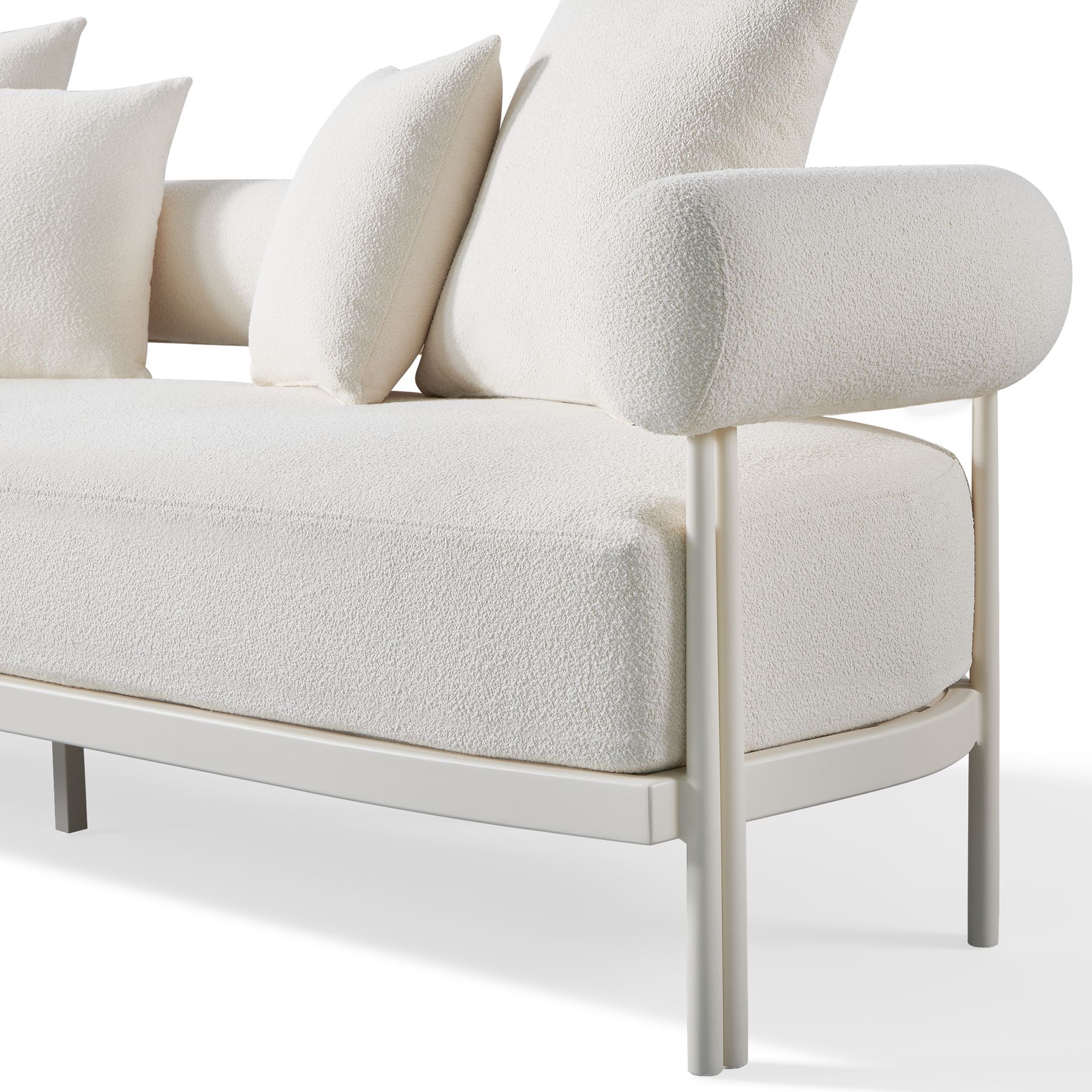 Harbour Cove Luxe 3 Seat Sofa - Aluminum Asteroid, Lisos Grafito