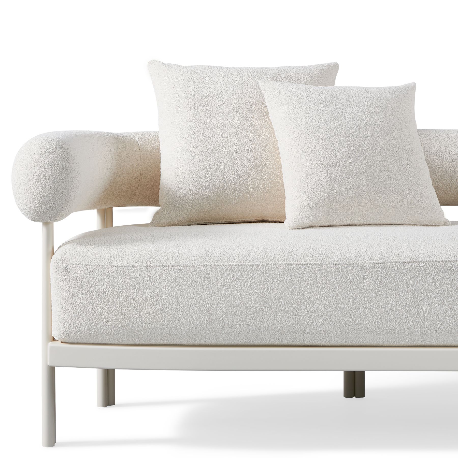 Harbour Cove Luxe 3 Seat Sofa - Aluminum Asteroid, Lisos Piedra