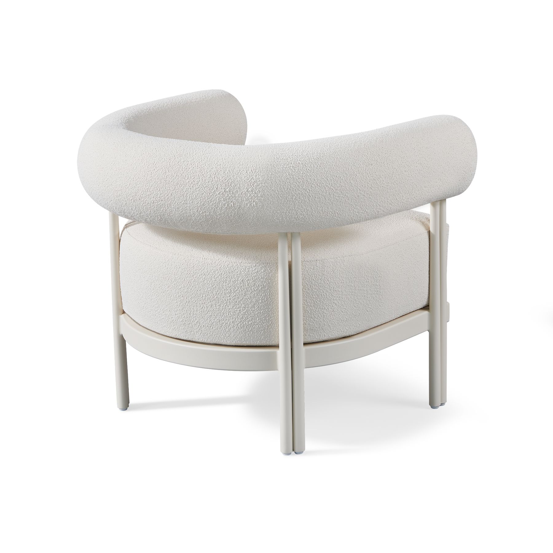 Harbour Cove Luxe Lounge Chair - Aluminum Asteroid, Lisos Piedra