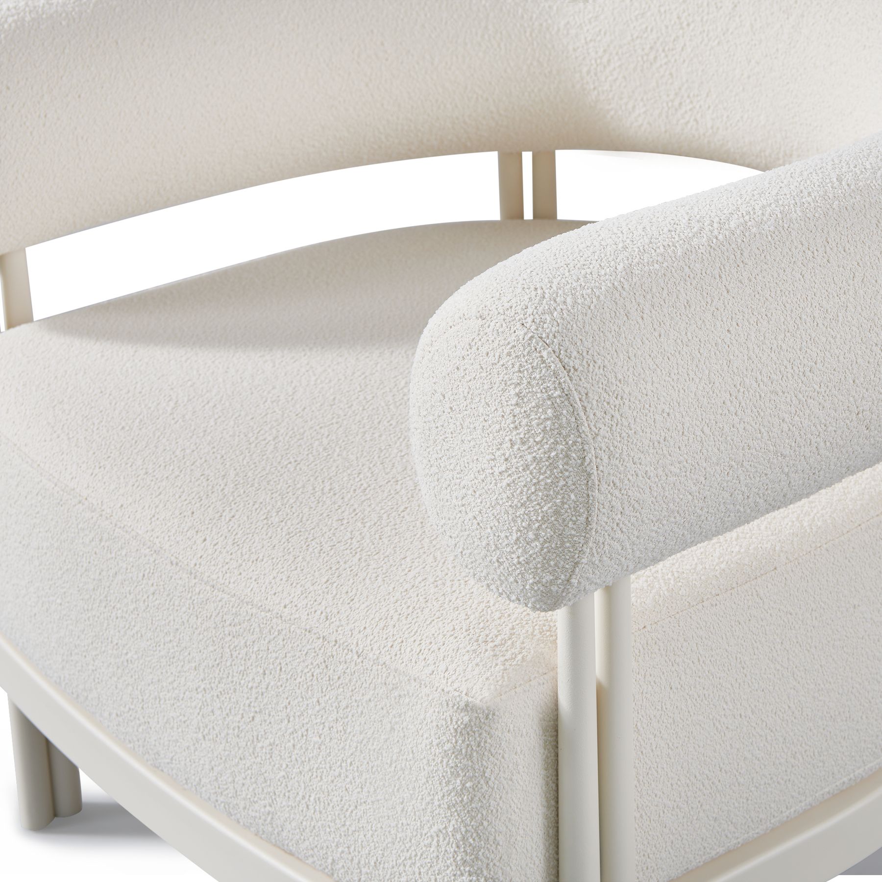 Harbour Cove Luxe Lounge Chair - Aluminum Asteroid, Riviera Ivory