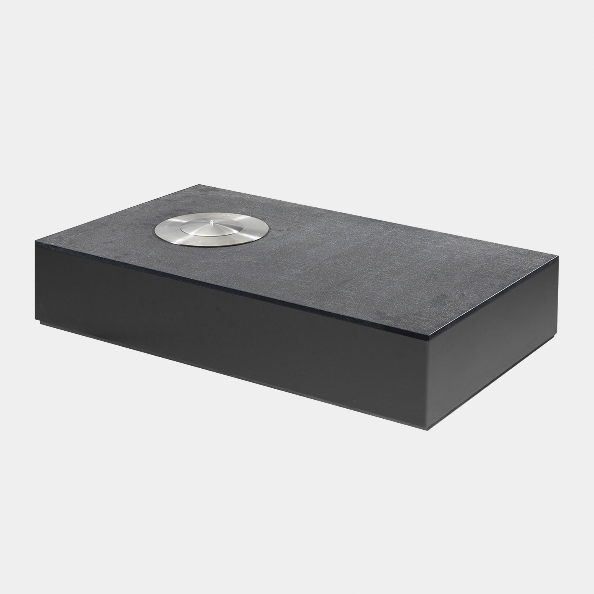 Harbour Fire Burner Coffee Table - Aluminum Asteroid, Granite Black