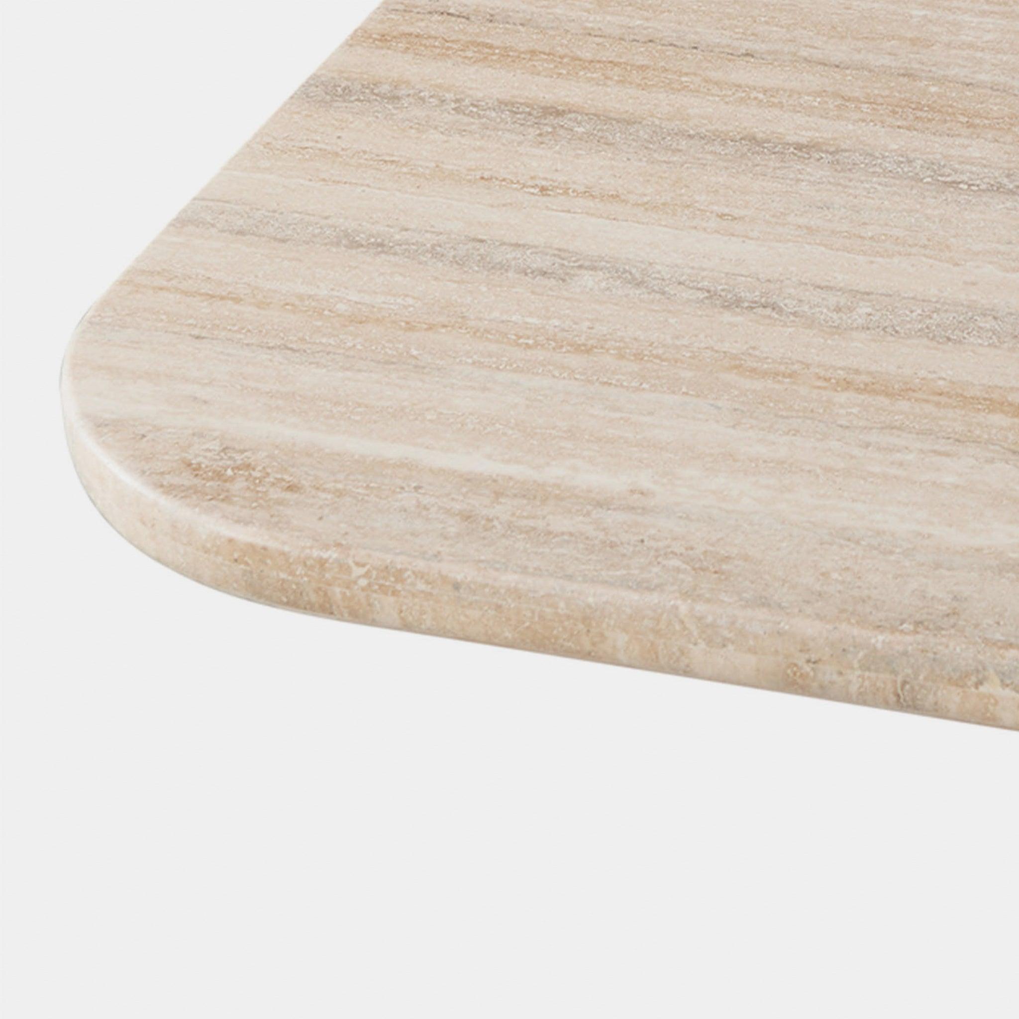 Harbour Ford Square Dining Table 67" - Travertine Silver