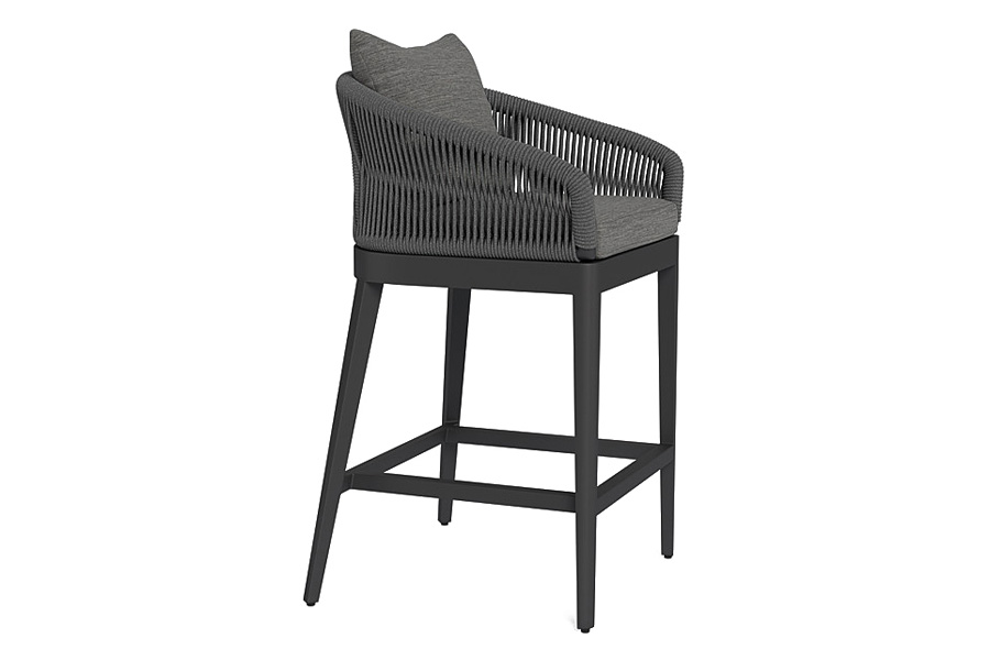 Harbour Hamilton Counter Stool - Aluminum Asteroid, Cast Slate