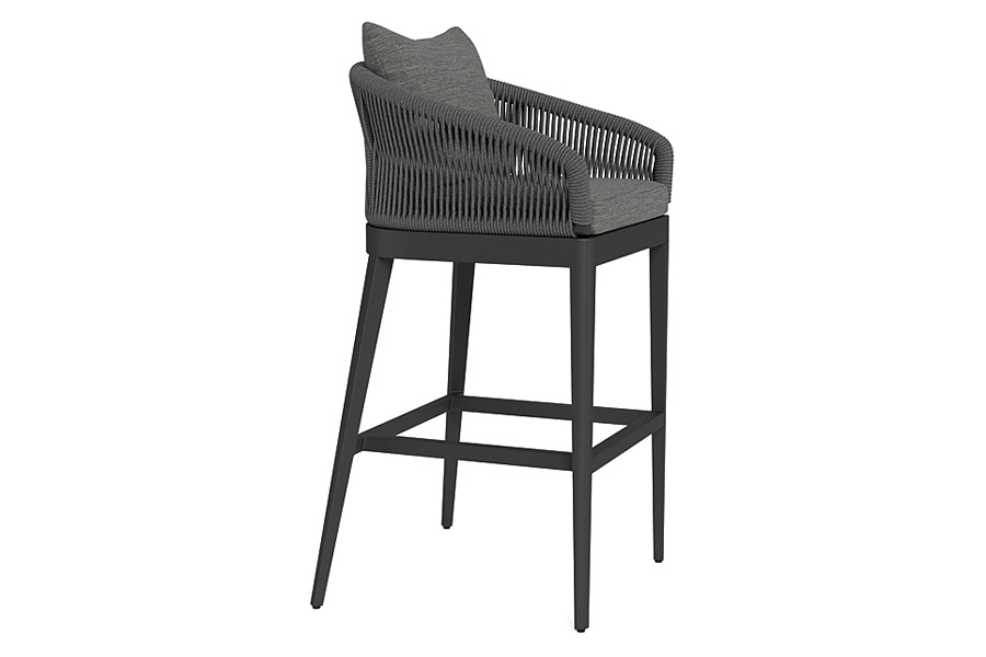 Harbour Hamilton Bar Stool - Aluminum Asteroid, Lisos Grafito