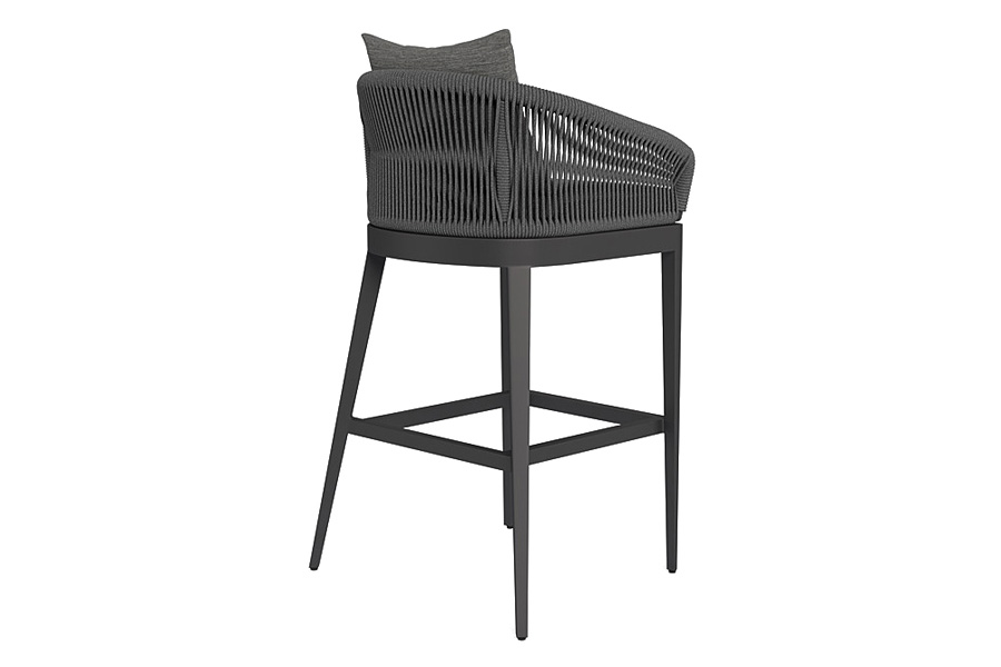 Harbour Hamilton Bar Stool - Aluminum Asteroid, Lisos Grafito