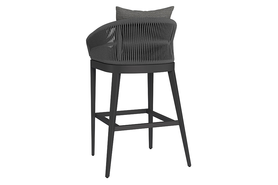 Harbour Hamilton Bar Stool - Aluminum Asteroid, Lisos Grafito