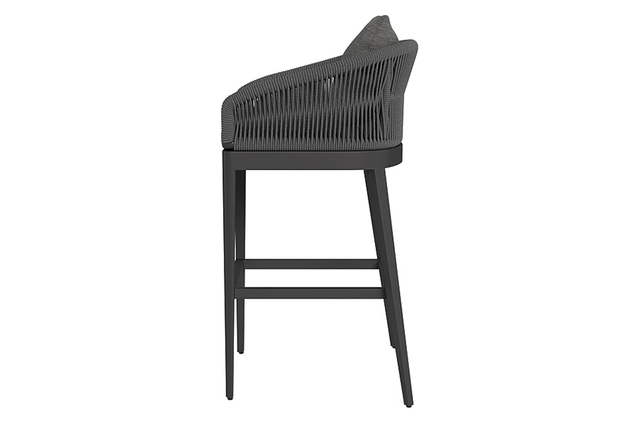 Harbour Hamilton Bar Stool - Aluminum Asteroid, Lisos Grafito