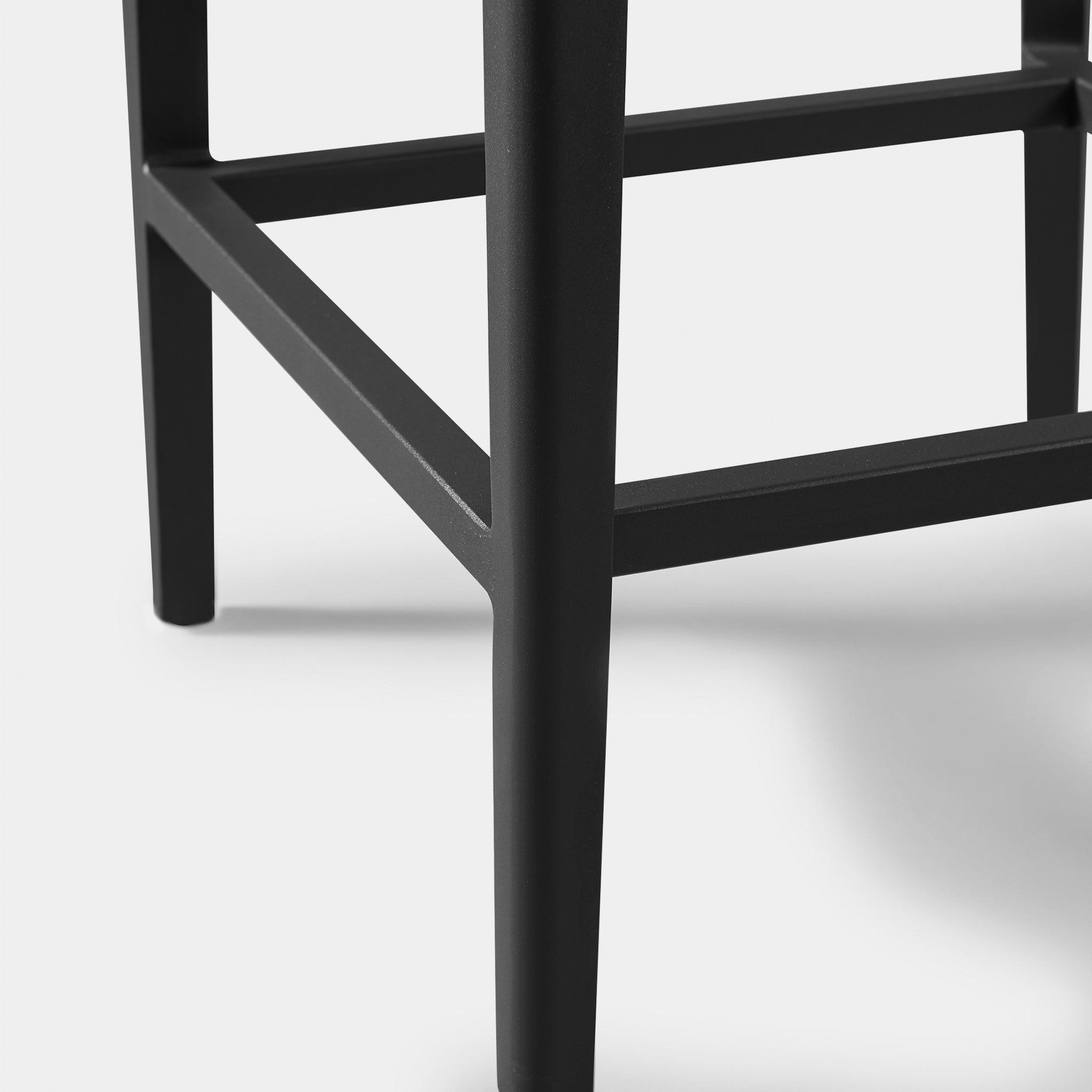 Harbour™ Hamilton Bar Stool - Aluminum Asteroid, Siesta Indigo, Rope Dark Gray