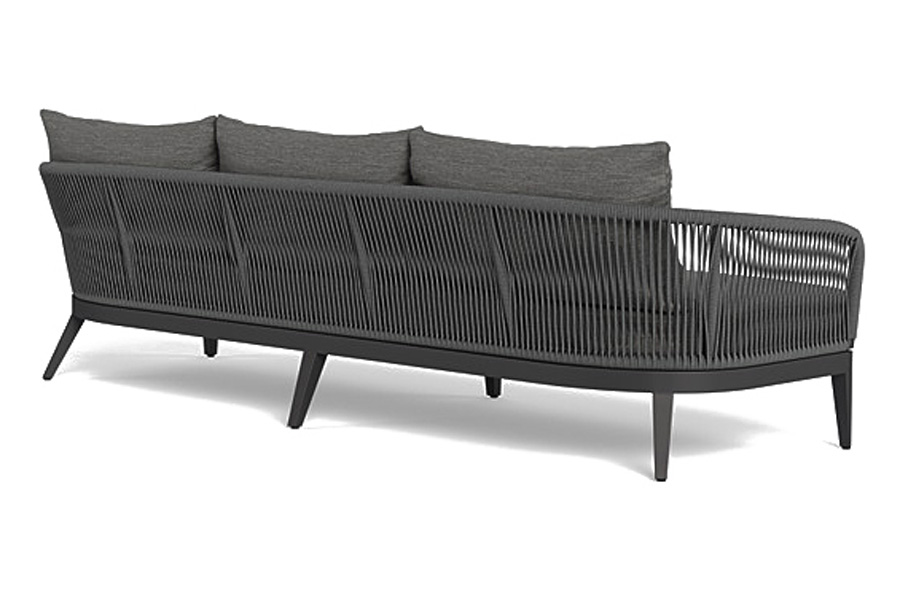 Harbour Hamilton 3 Seat Sofa - Aluminum Asteroid, Lisos Grafito