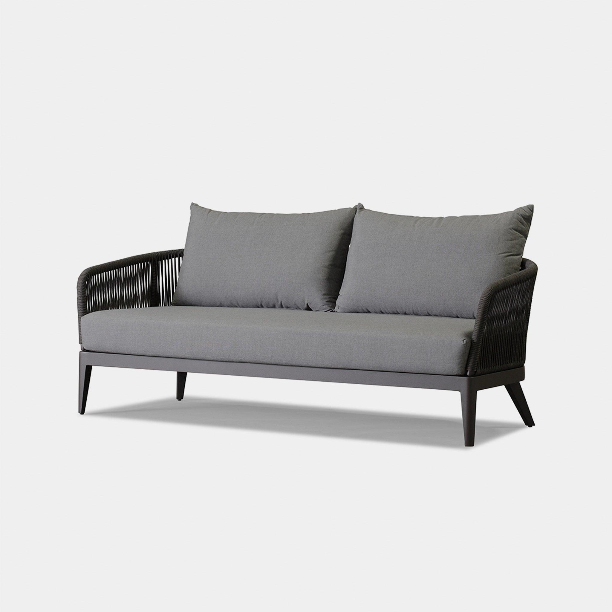 Harbour Hamilton 2 Seat Sofa - Aluminum Asteroid, Siesta Indigo, Rope Dark Gray