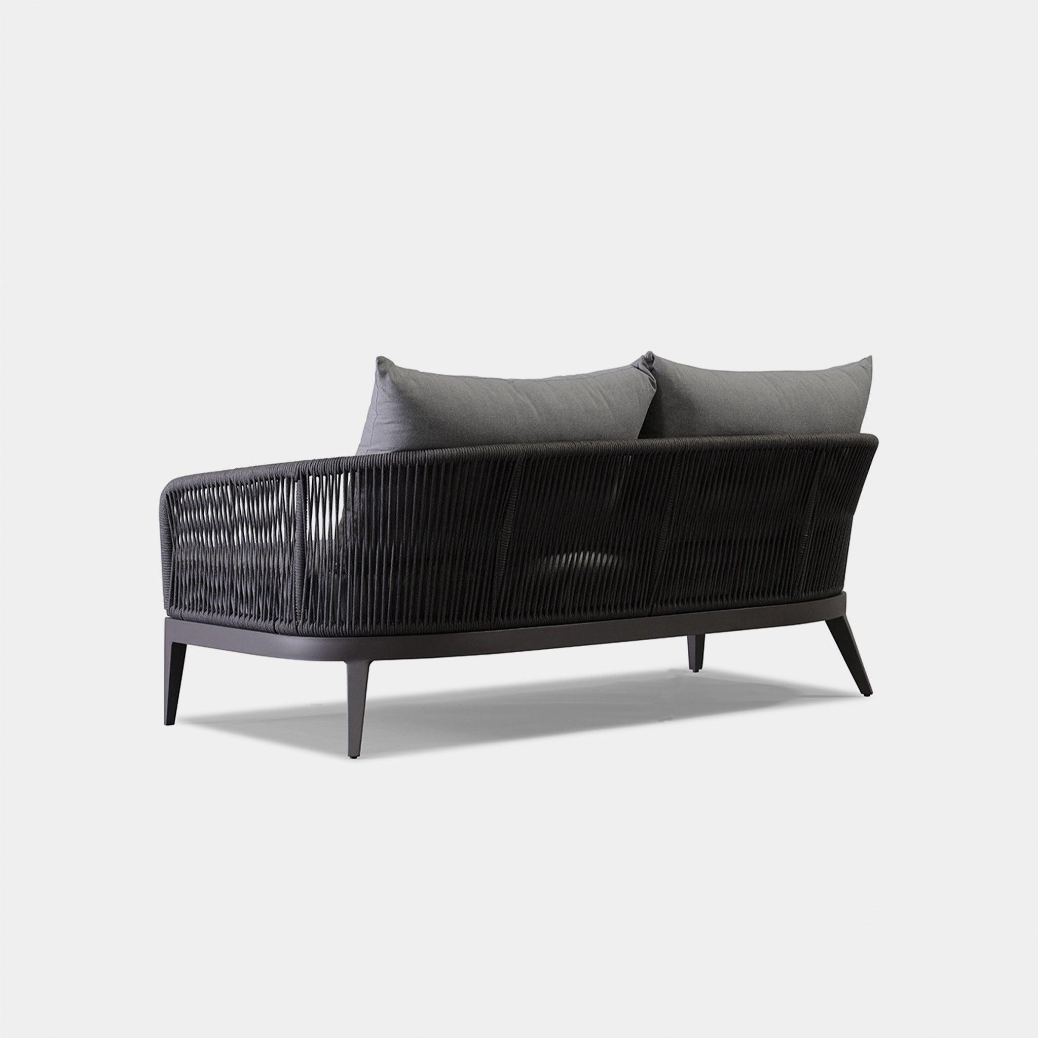 Harbour Hamilton 2 Seat Sofa - Aluminum Asteroid, Siesta Indigo, Rope Dark Gray