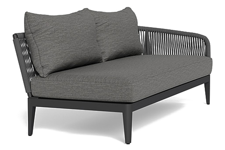 Harbour Hamilton 2 Seat 1 Arm Right - Aluminum Taupe, Copacabana Midnight