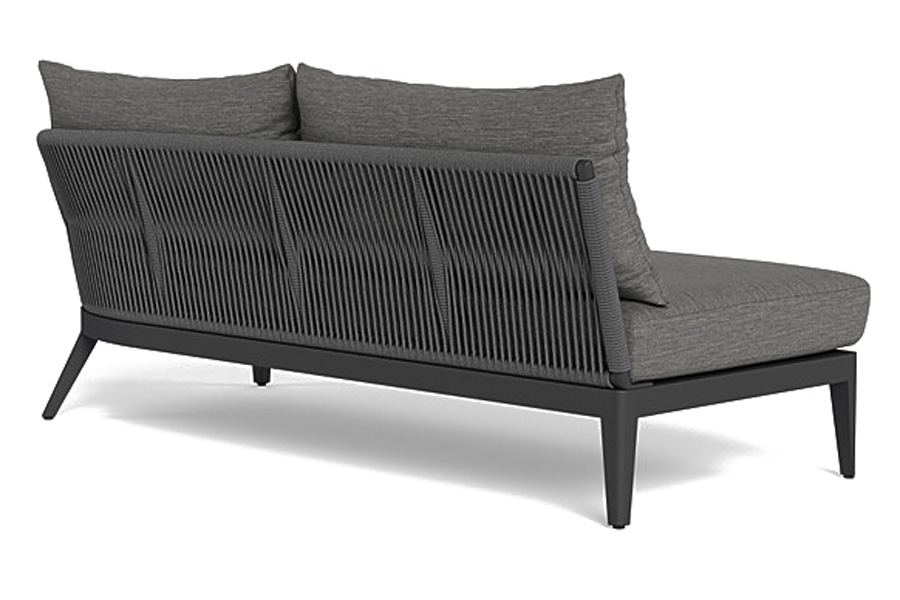 Harbour Hamilton 2 Seat 1 Arm Right - Aluminum Taupe, Copacabana Midnight