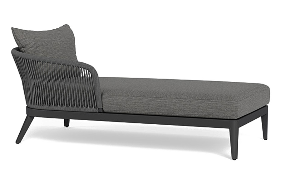 Harbour Hamilton Chaise Left - Aluminum Asteroid, Lisos Grafito