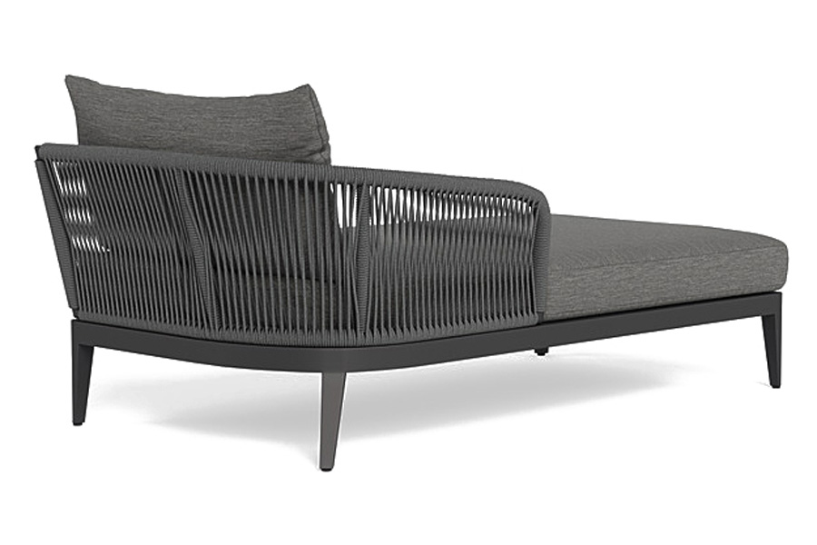 Harbour Hamilton Chaise Left - Aluminum Asteroid, Lisos Grafito