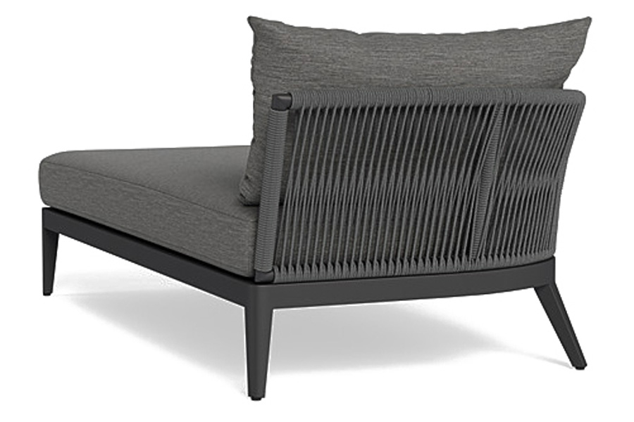 Harbour Hamilton Chaise Left - Aluminum Asteroid, Lisos Grafito