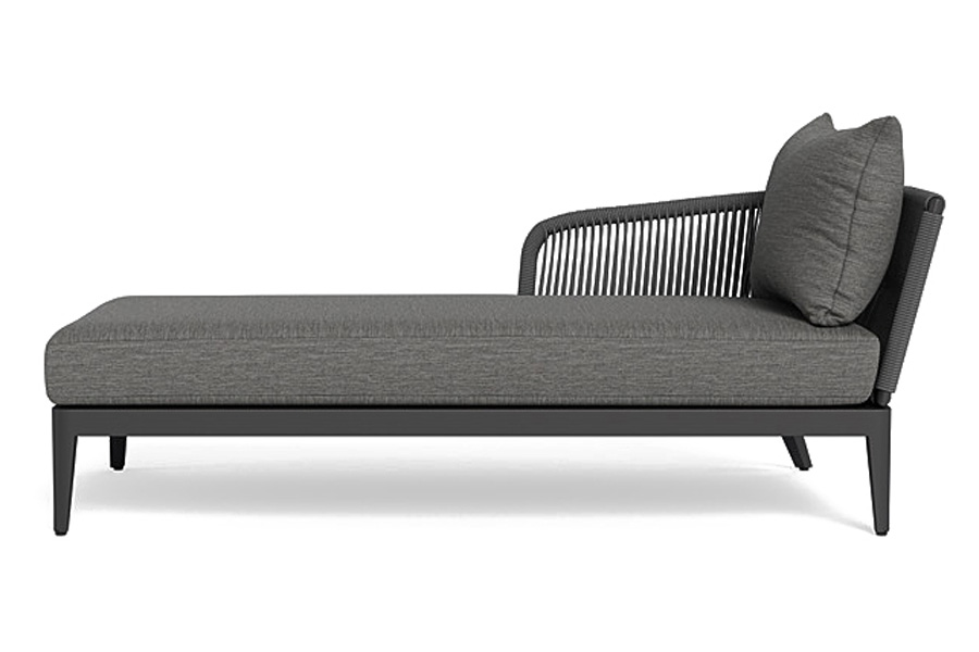 Harbour Hamilton Chaise Left - Aluminum Asteroid, Lisos Piedra