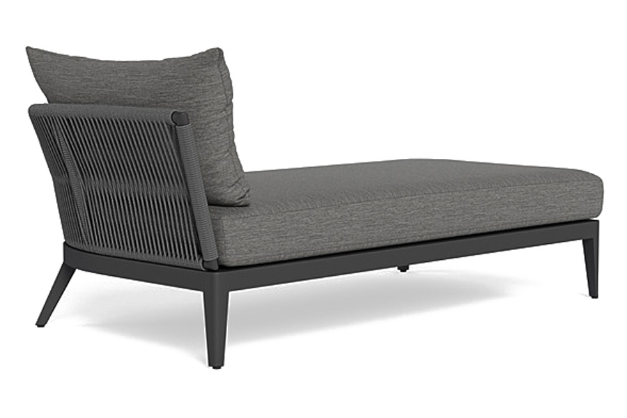 Harbour Hamilton Chaise Right - Aluminum Asteroid, Lisos Piedra