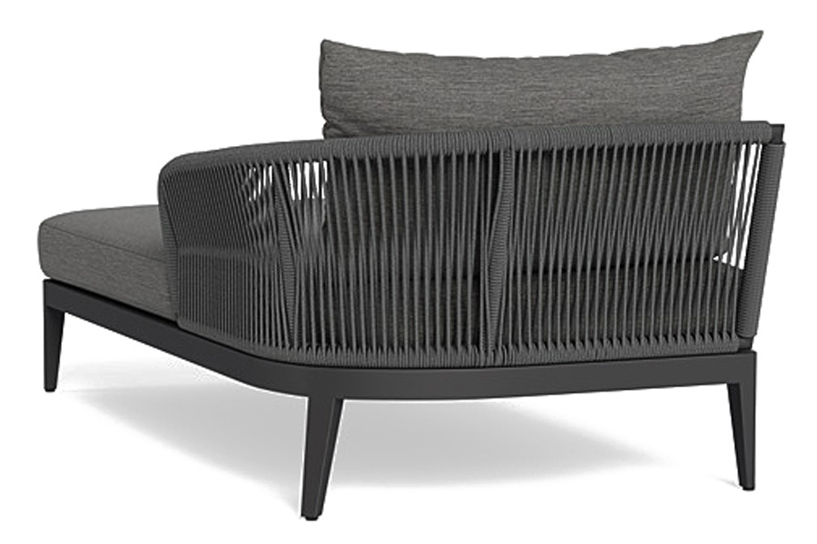 Harbour Hamilton Chaise Right - Aluminum Asteroid, Lisos Piedra