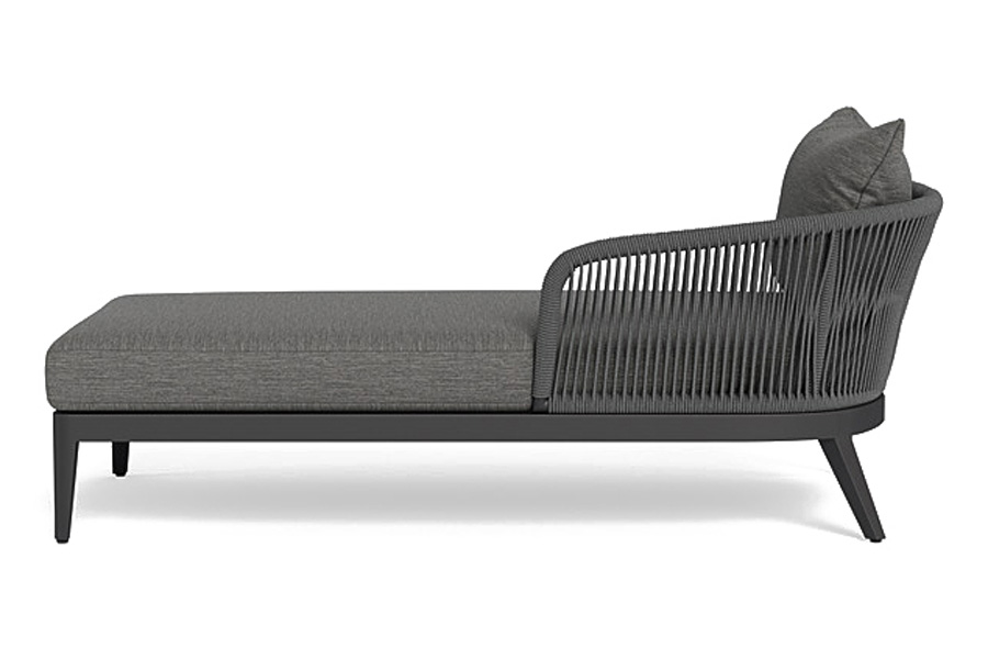 Harbour Hamilton Chaise Right - Aluminum Asteroid, Lisos Piedra