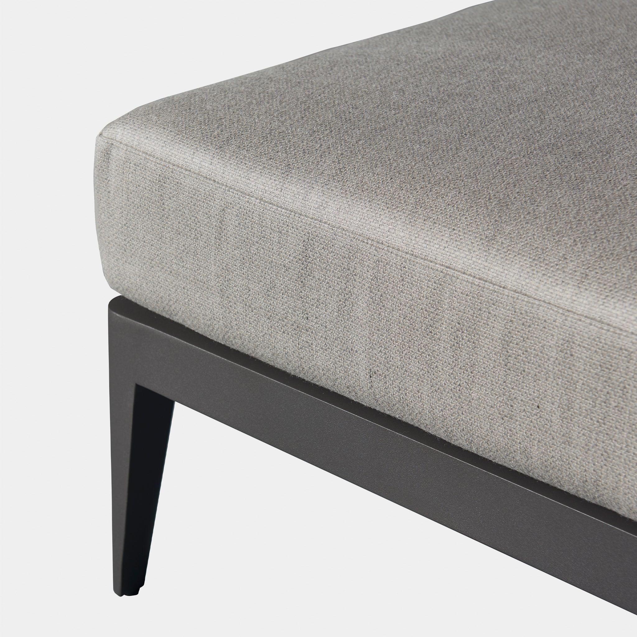 Harbour Hamilton Ottoman - Aluminum Asteroid, Copacabana Midnight