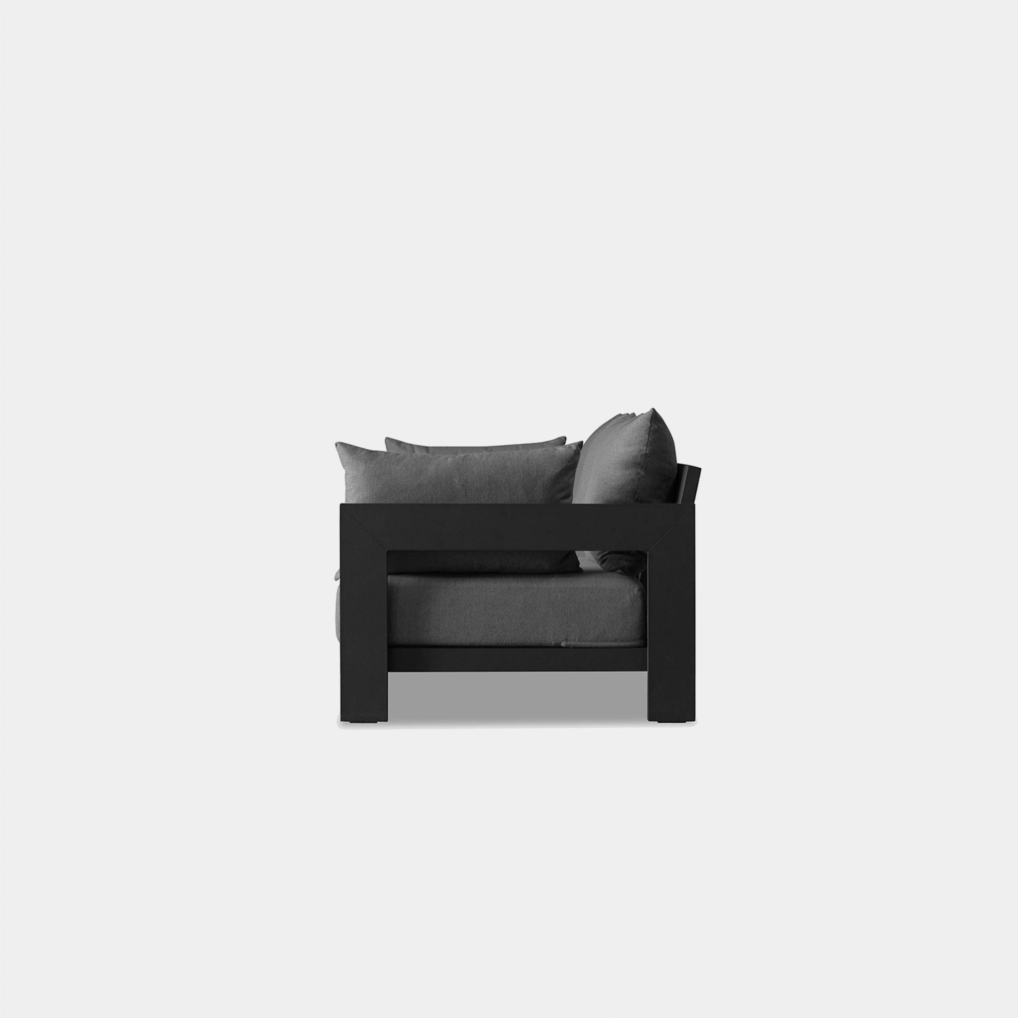 Harbour Hampton 3 Seat Sofa - Aluminum Asteroid, Copacabana Midnight, Batyline Silver