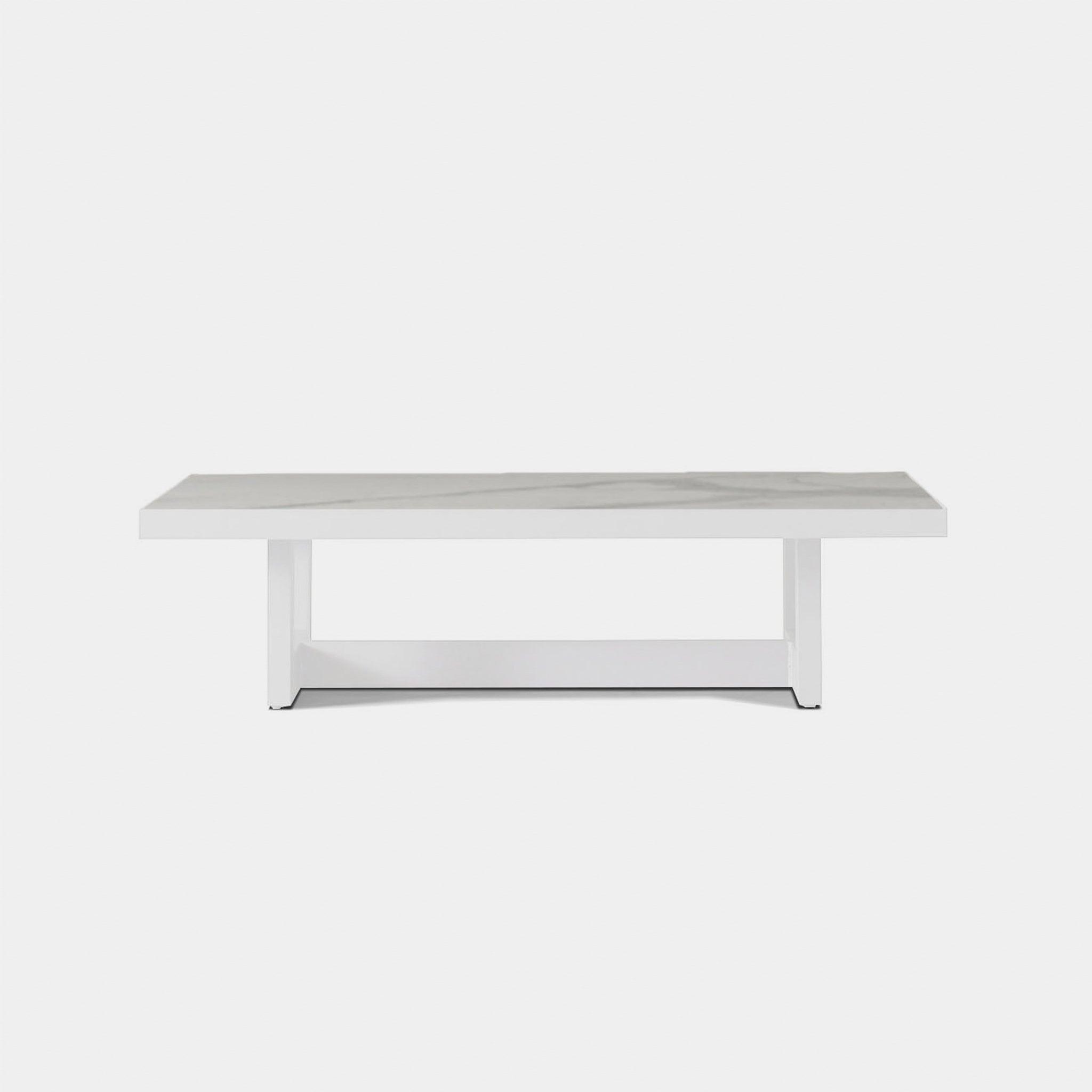 Harbour Hampton Rectangle Coffee Table - Aluminum Asteroid, Laminam Noir