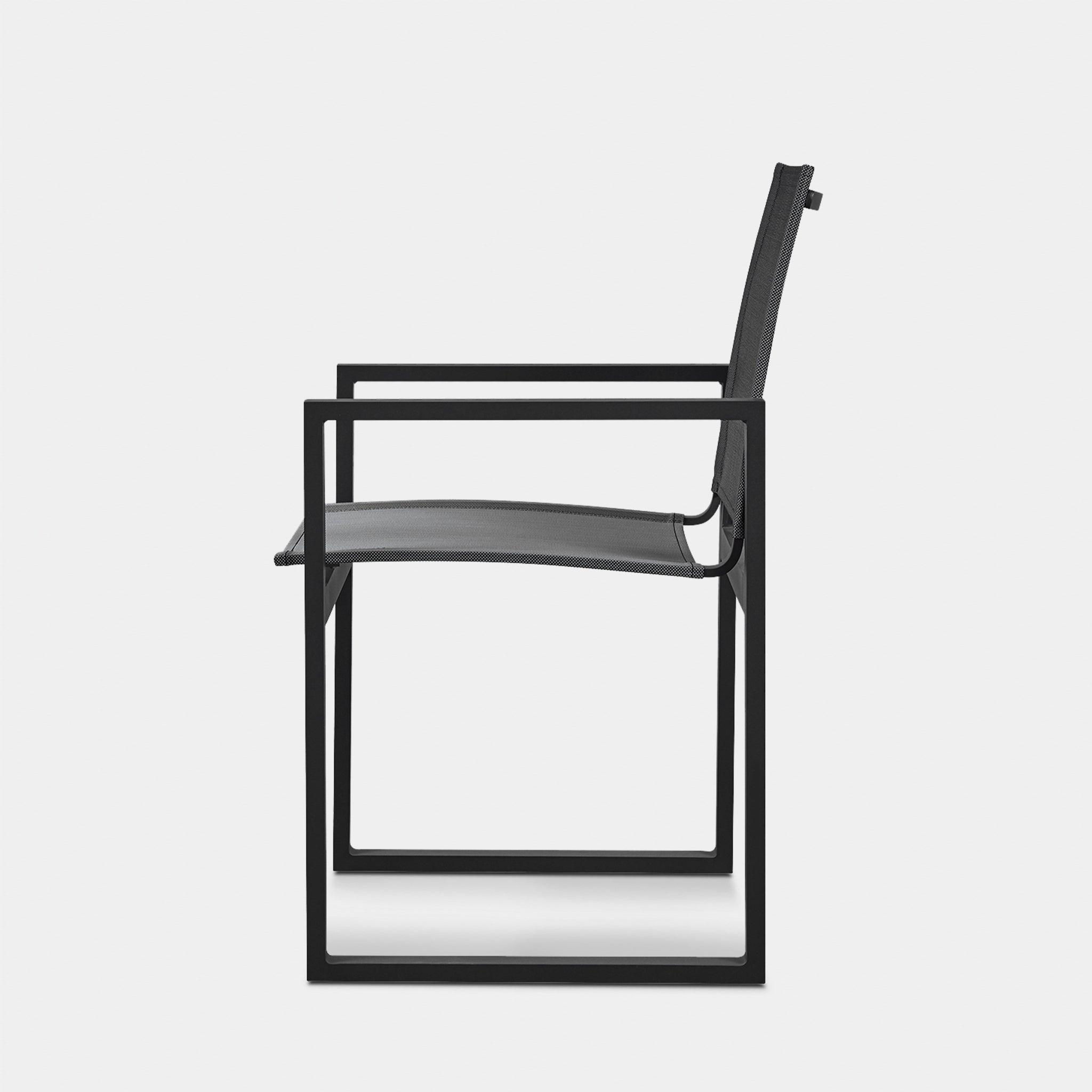 Harbour Hayman Dining Chair - Aluminum Asteroid, Batyline Silver