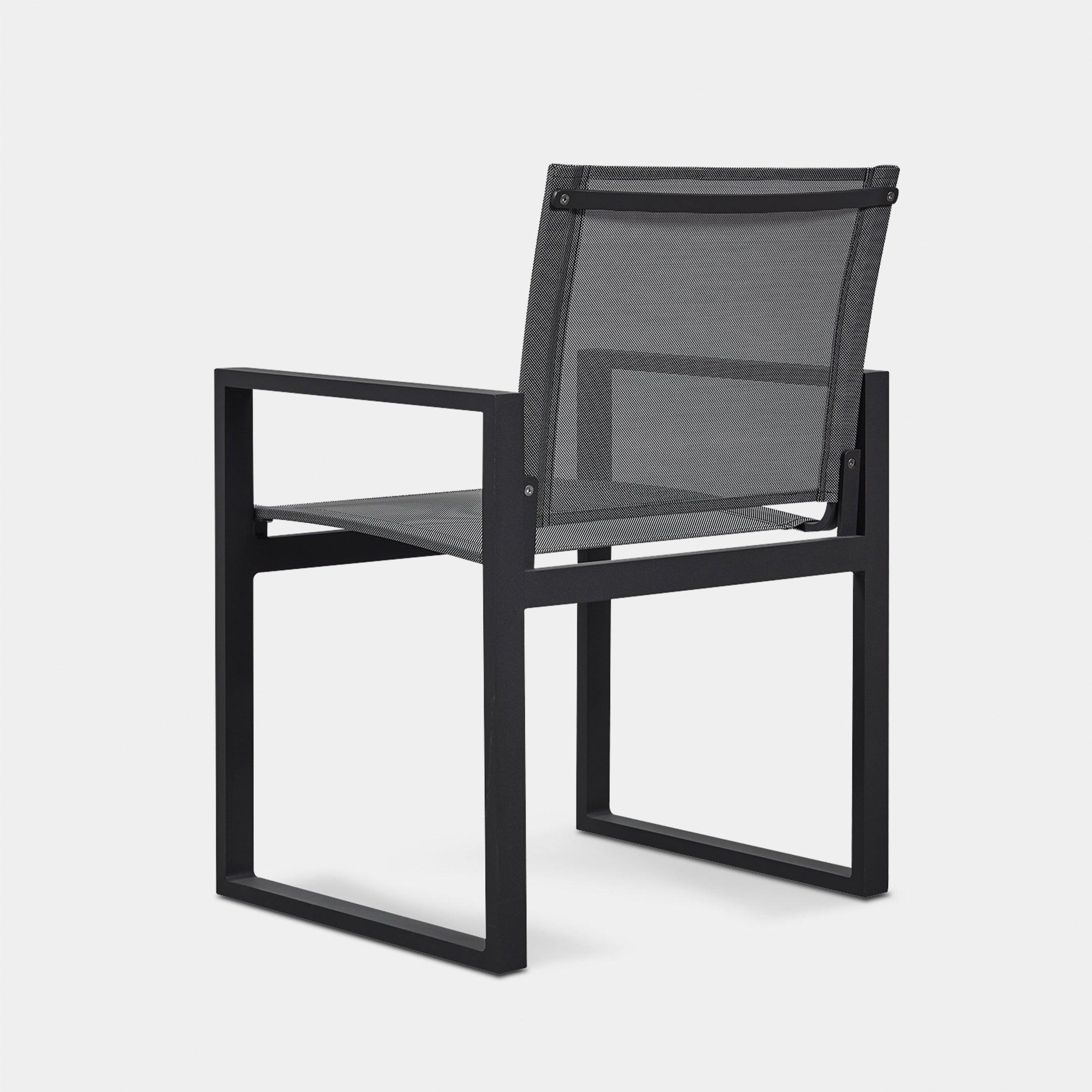 Harbour Hayman Dining Chair - Aluminum Asteroid, Batyline Silver