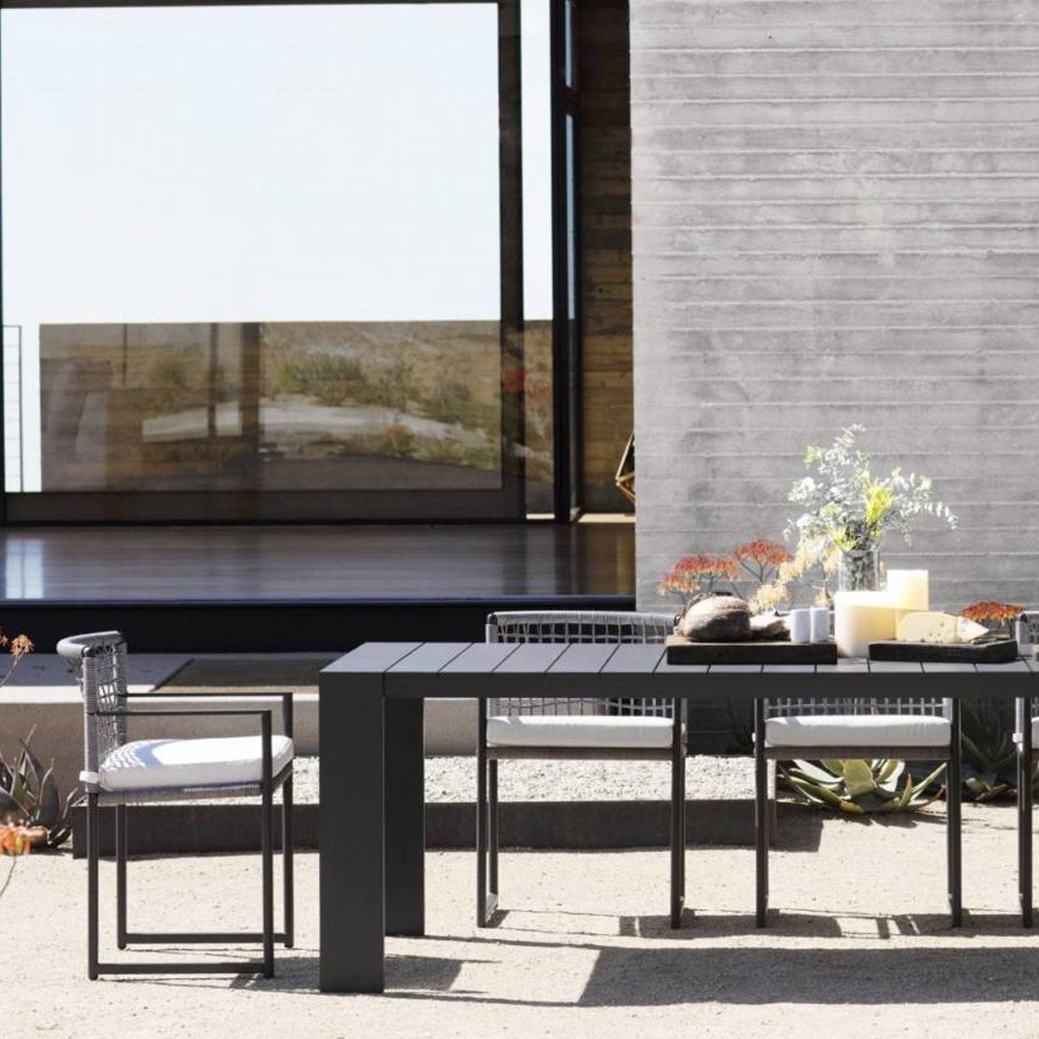 Harbour Hayman Dining Table 106" - Aluminum Asteroid