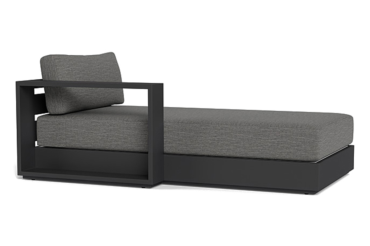 Harbour Hayman Chaise Left - Aluminum Asteroid, Copacabana Midnight