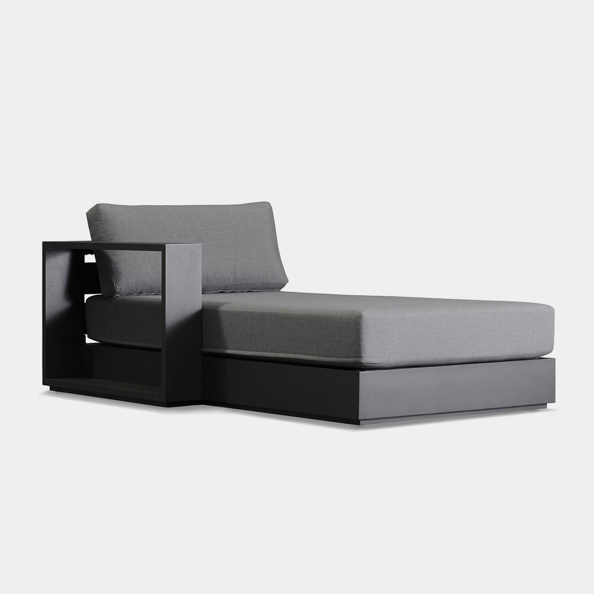 Harbour Hayman Chaise Left - Aluminum Asteroid, Siesta Indigo, Batyline Silver