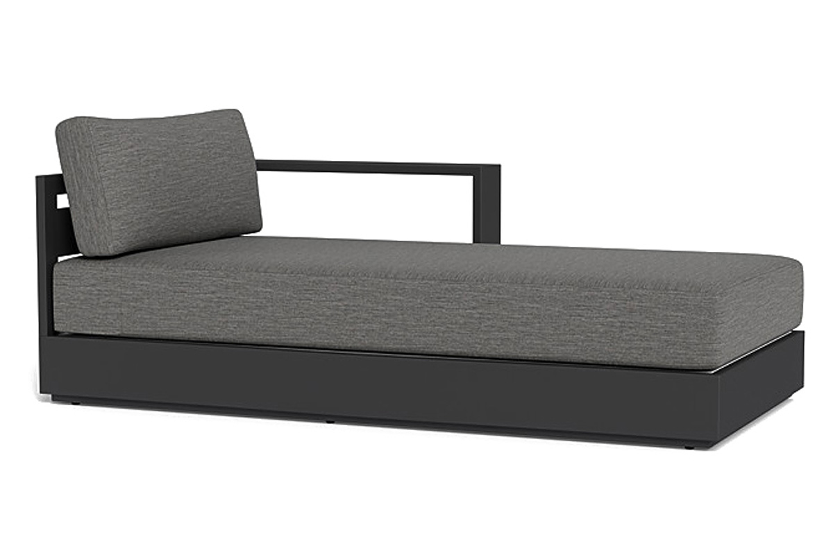 Harbour Hayman Chaise Right - Aluminum Asteroid, Cast Slate