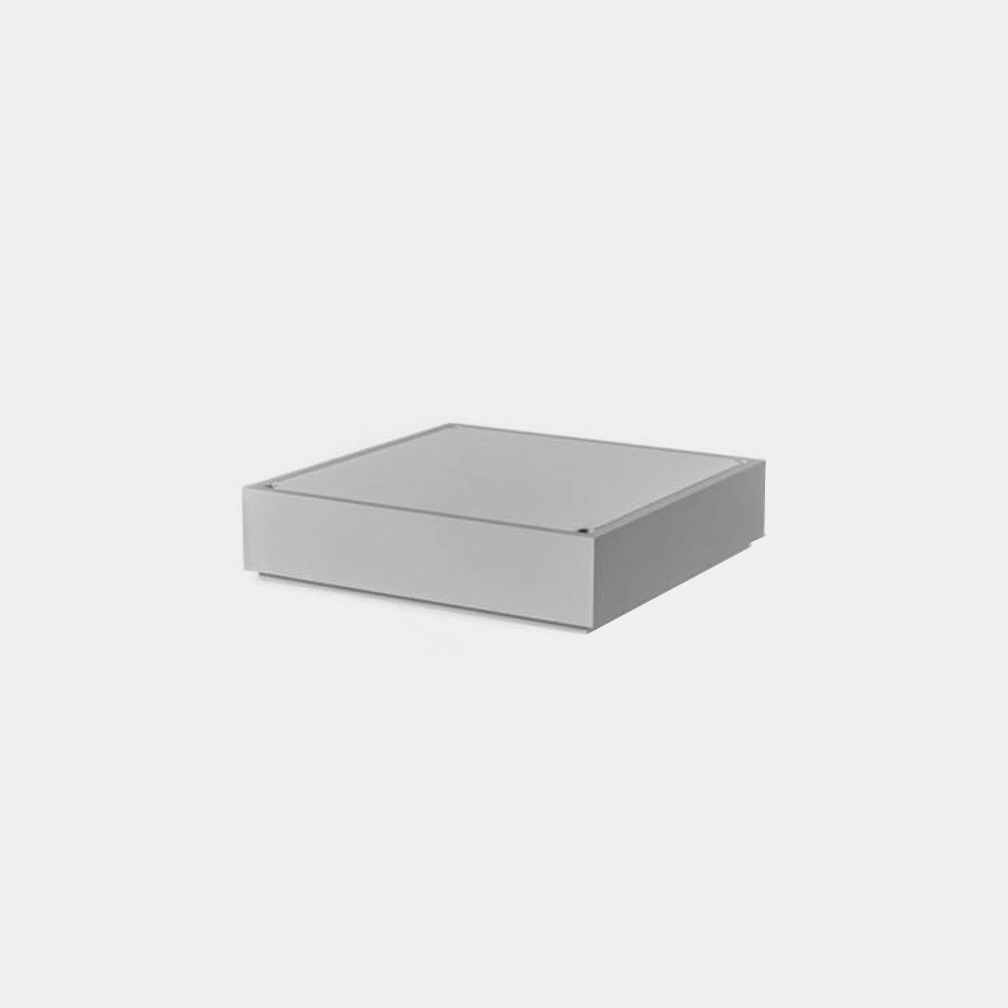 Harbour Hayman Ottoman - Aluminum Asteroid, Lisos Piedra, Batyline Silver