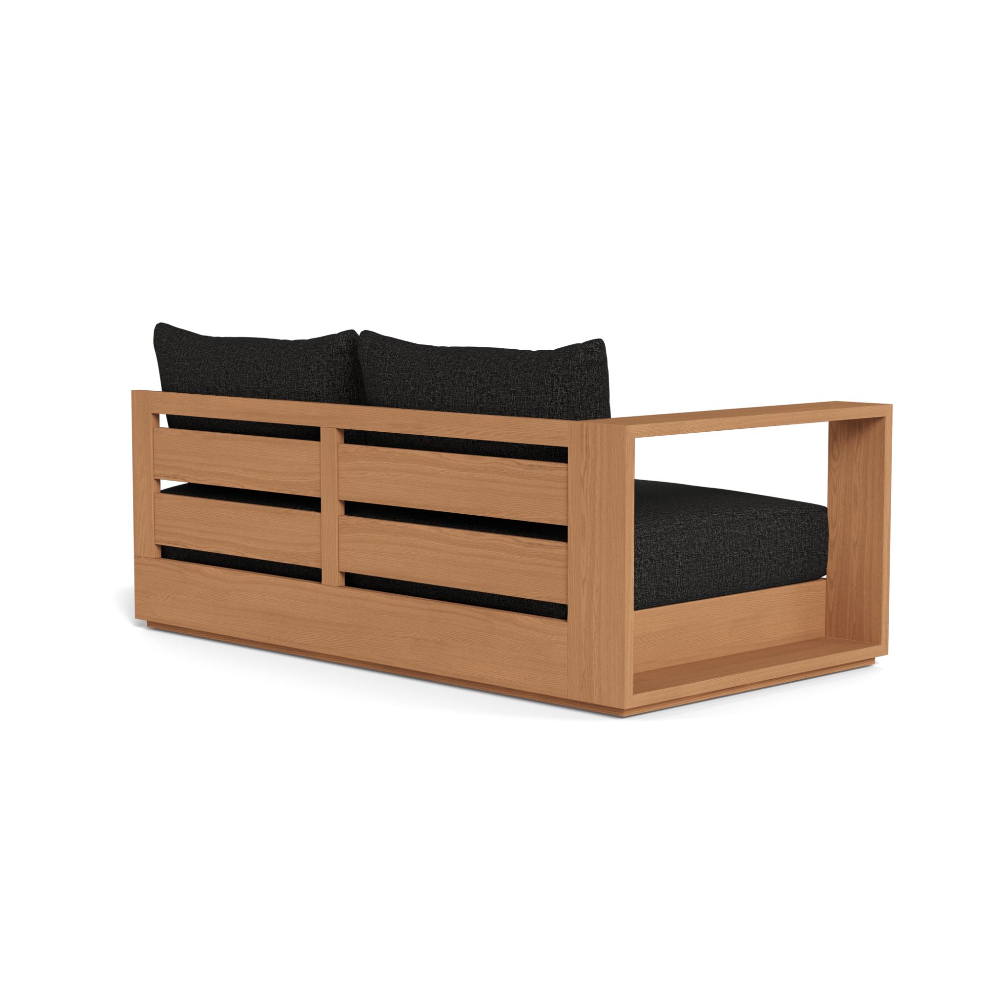 Harbour Hayman Teak 2 Seat 1 Arm Left - Teak Natural, Copacabana Midnight, Batyline White