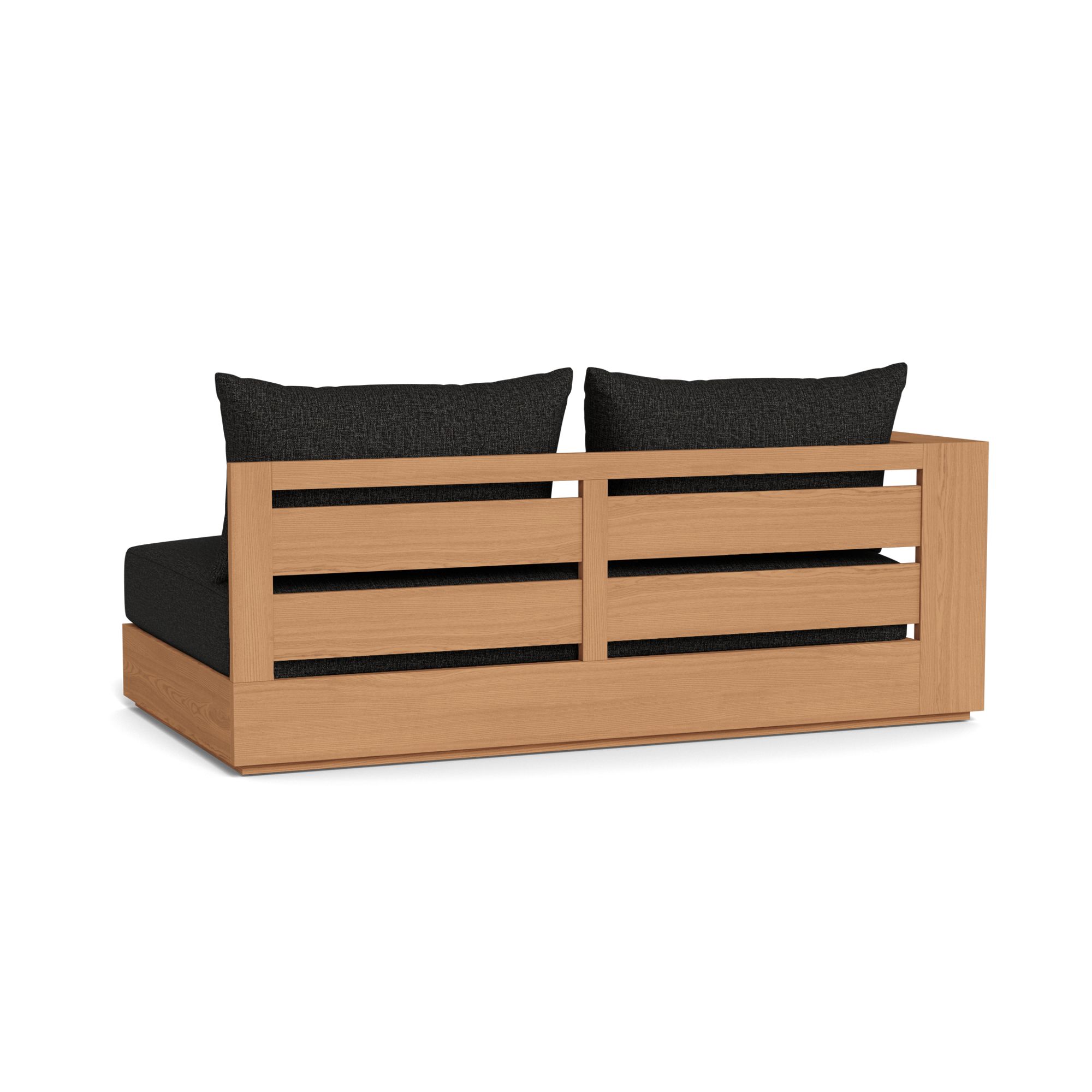 Harbour Hayman Teak 2 Seat 1 Arm Left - Teak Natural, Copacabana Midnight, Batyline White