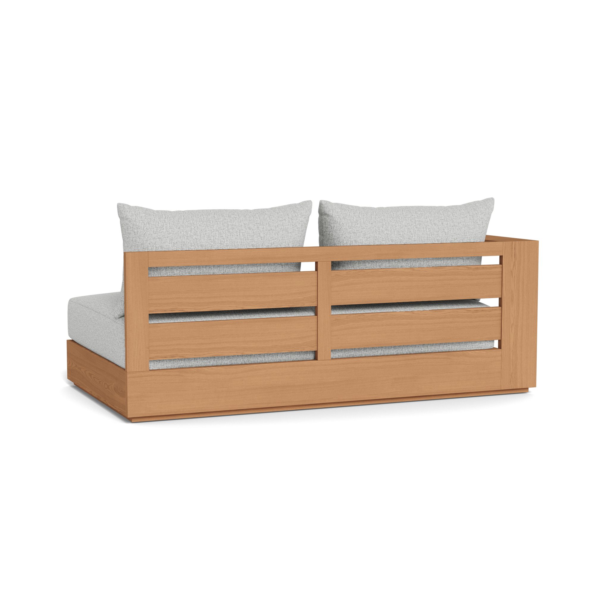 Harbour Hayman Teak 2 Seat 1 Arm Left - Teak Natural, Copacabana Sand, Batyline White